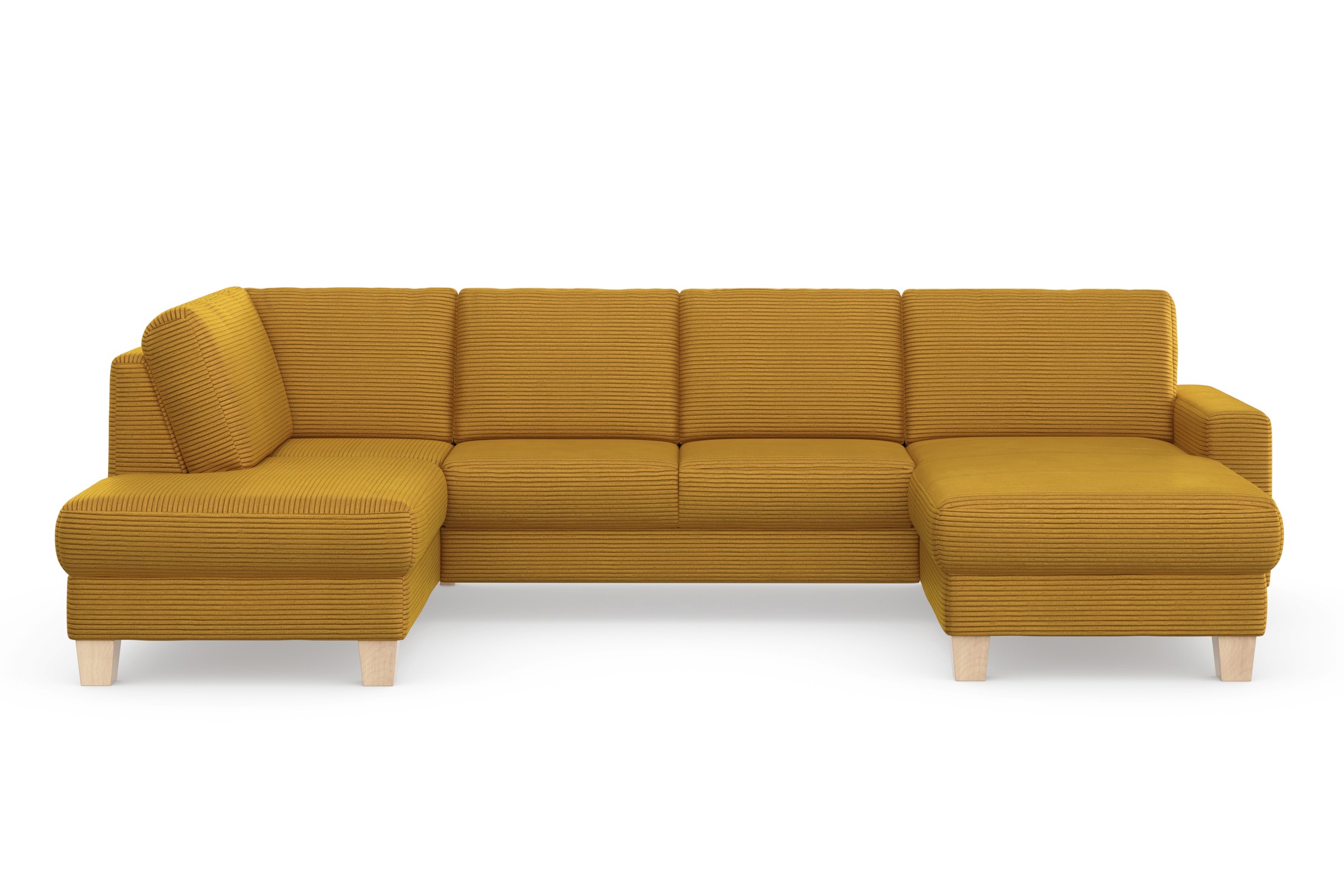 Home affaire Wohnlandschaft »Summer U-Form«, mit oder ohne Bettfunktion und Bettkasten, Cord-Bezug