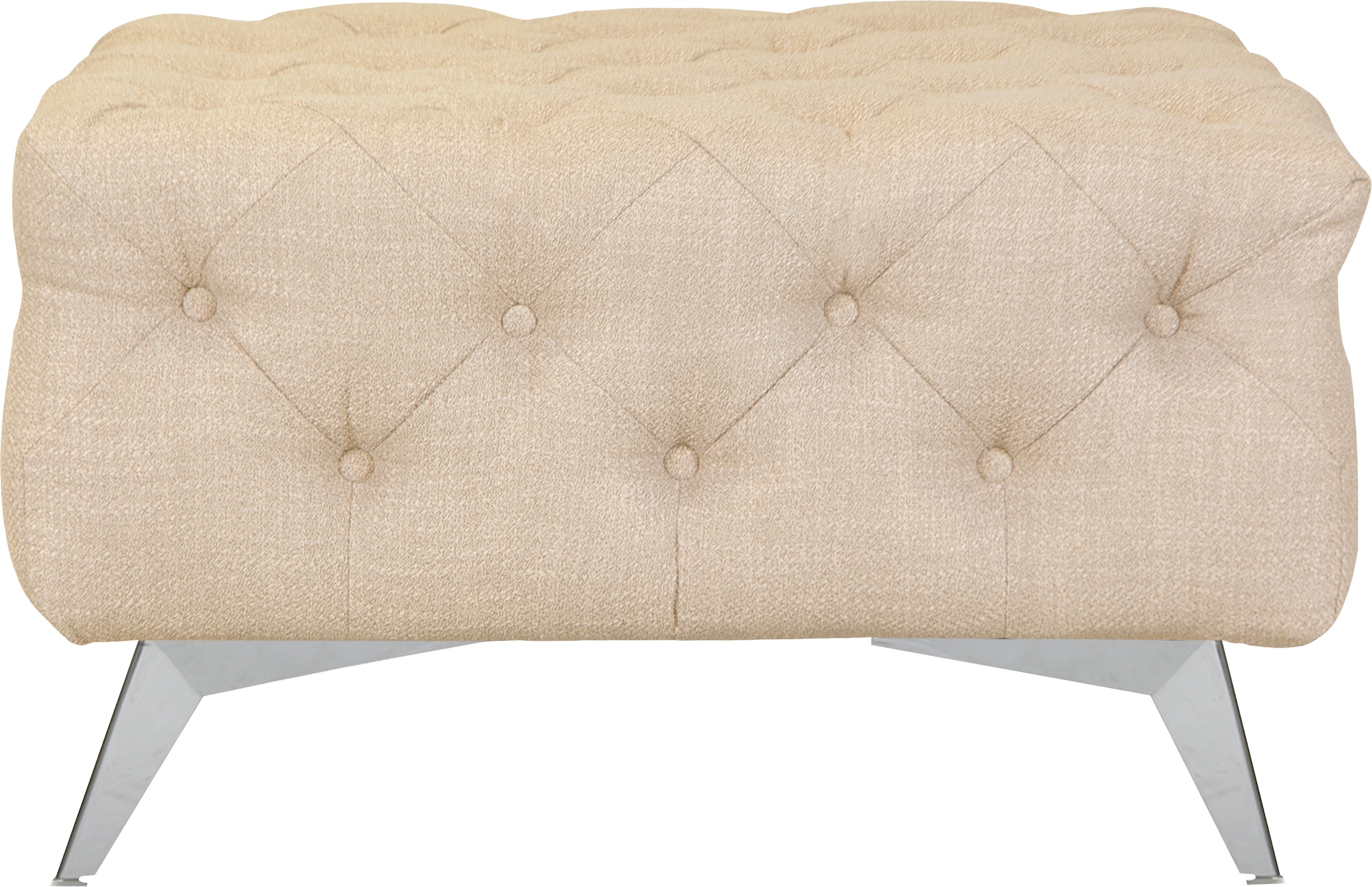 Leonique Polsterhocker »Glynis«, aufwändige Knopfheftung, moderne Chesterfield Optik, Fußfarbe wählbar