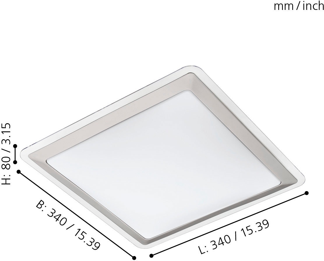 EGLO Deckenleuchte »COMPETA 1«, 1 flammig, Leuchtmittel LED-Board   LED fes günstig online kaufen