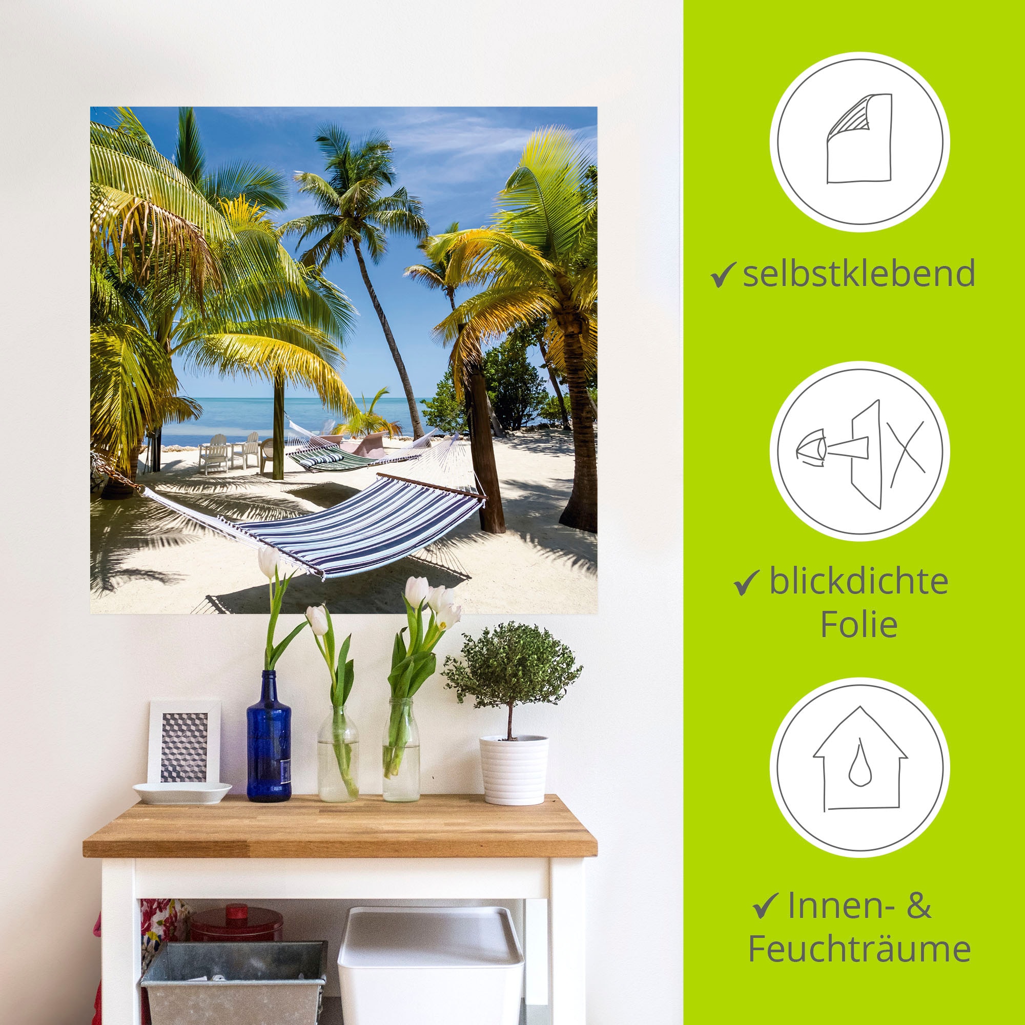 Artland Wandfolie »Florida Wellness«, Strand, (1 St.), selbstklebend