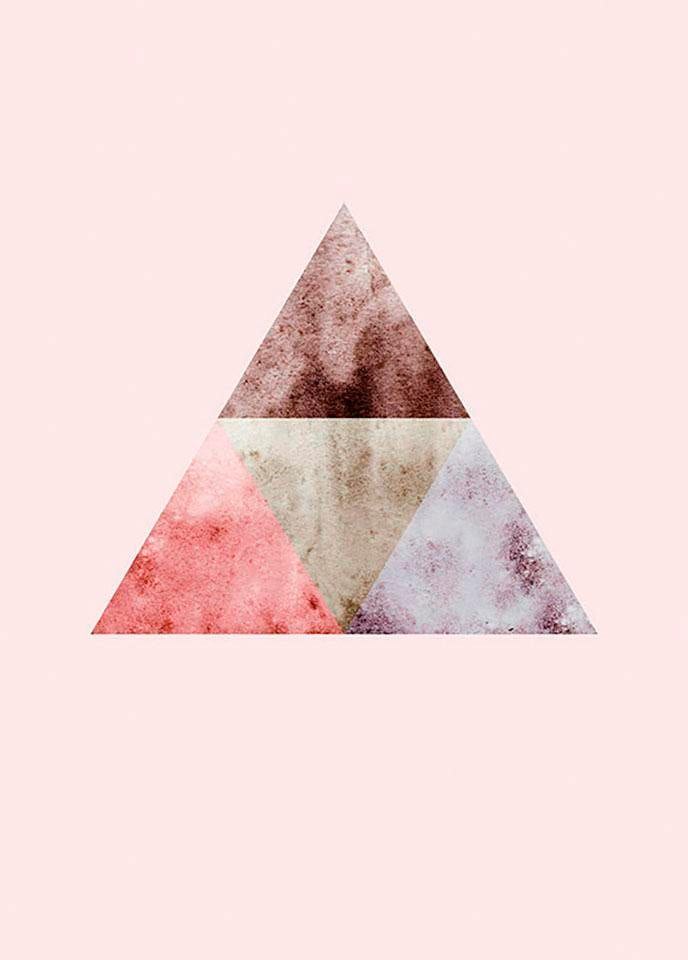 Komar Bild »Triangles Top Red«, Formen-Kunst, (1 St.), Wandbild zur Dekoration - ohne Rahmen