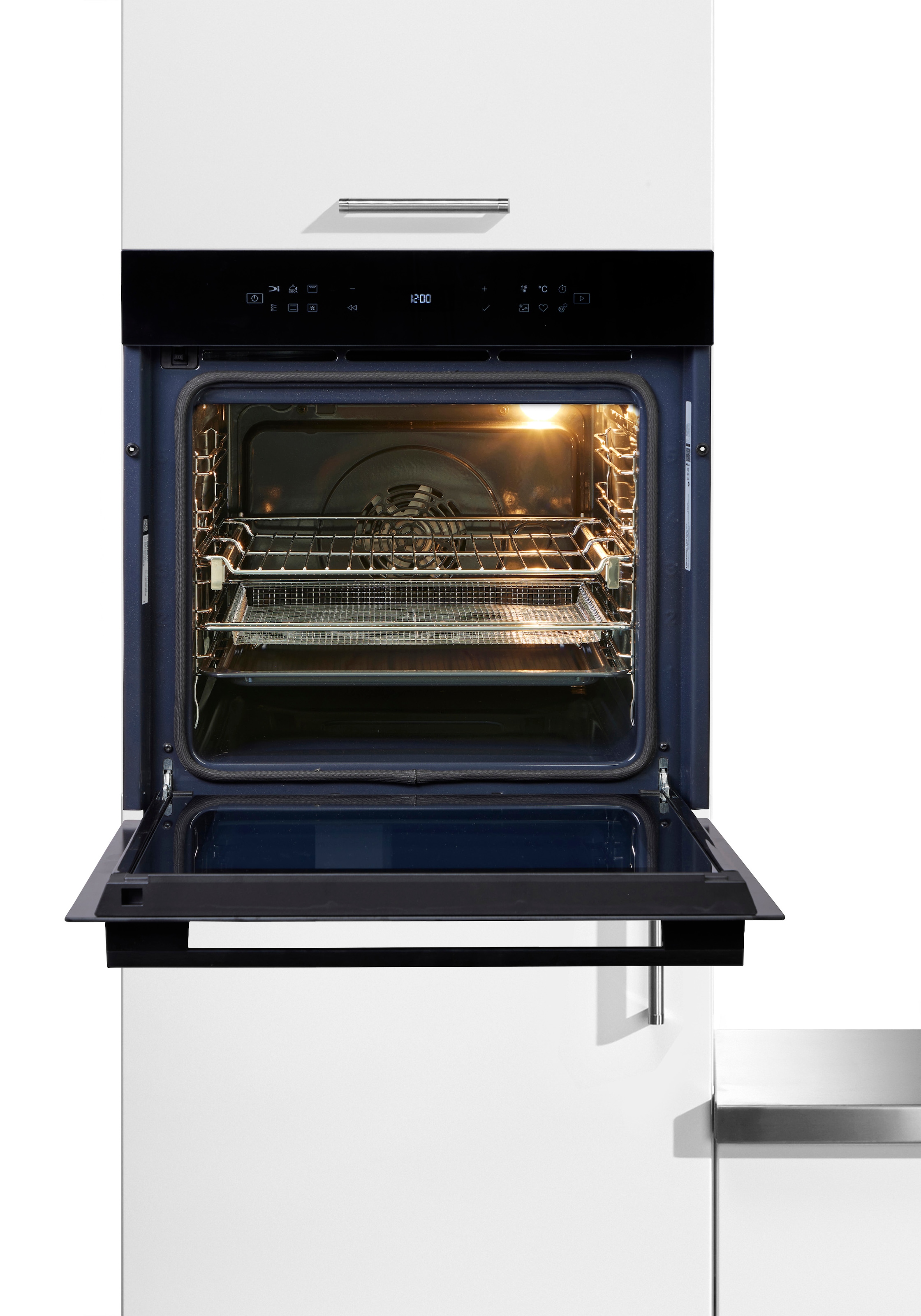 BAUKNECHT Backofen »BBI7 310C PIZZA« mit 1-fach-Teleskopauszug mit Pyrolyse-Selbstreinigung Restaurant-Pizza daheim: 310°C Pizza-Funktion inkl. Pizzastein