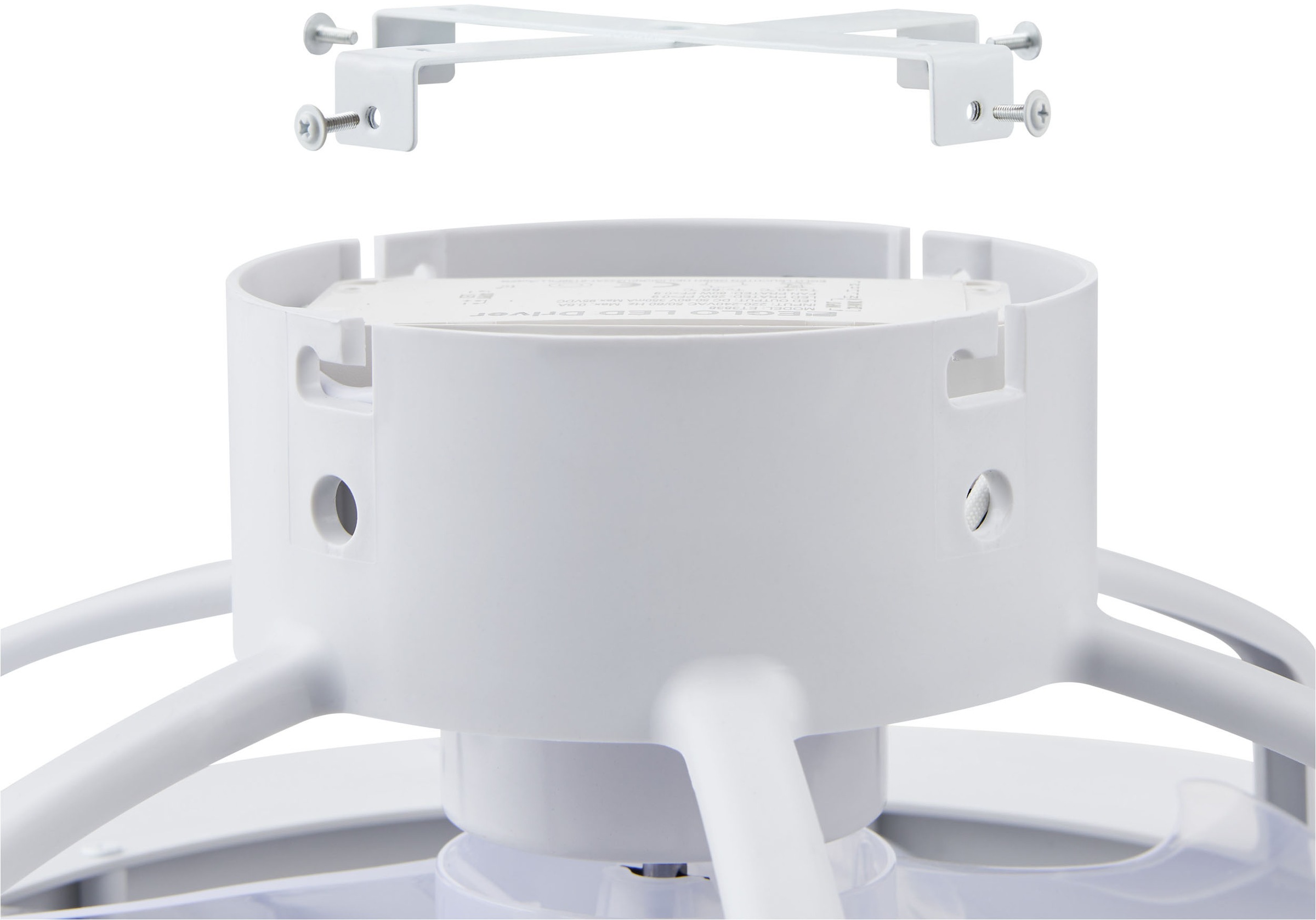 EGLO LED Deckenleuchte »KOSTRENA Leuchte und Ventilator - ABS - LED - 3X8,5W - IP20« LED-Modul 1 Stk. Kaltweiß | Neutralweiß | Warmweiß Deckenventilator, Deckenleuchte, Wohnzimmer, Schlafzimmer, H19xØ45,5cm