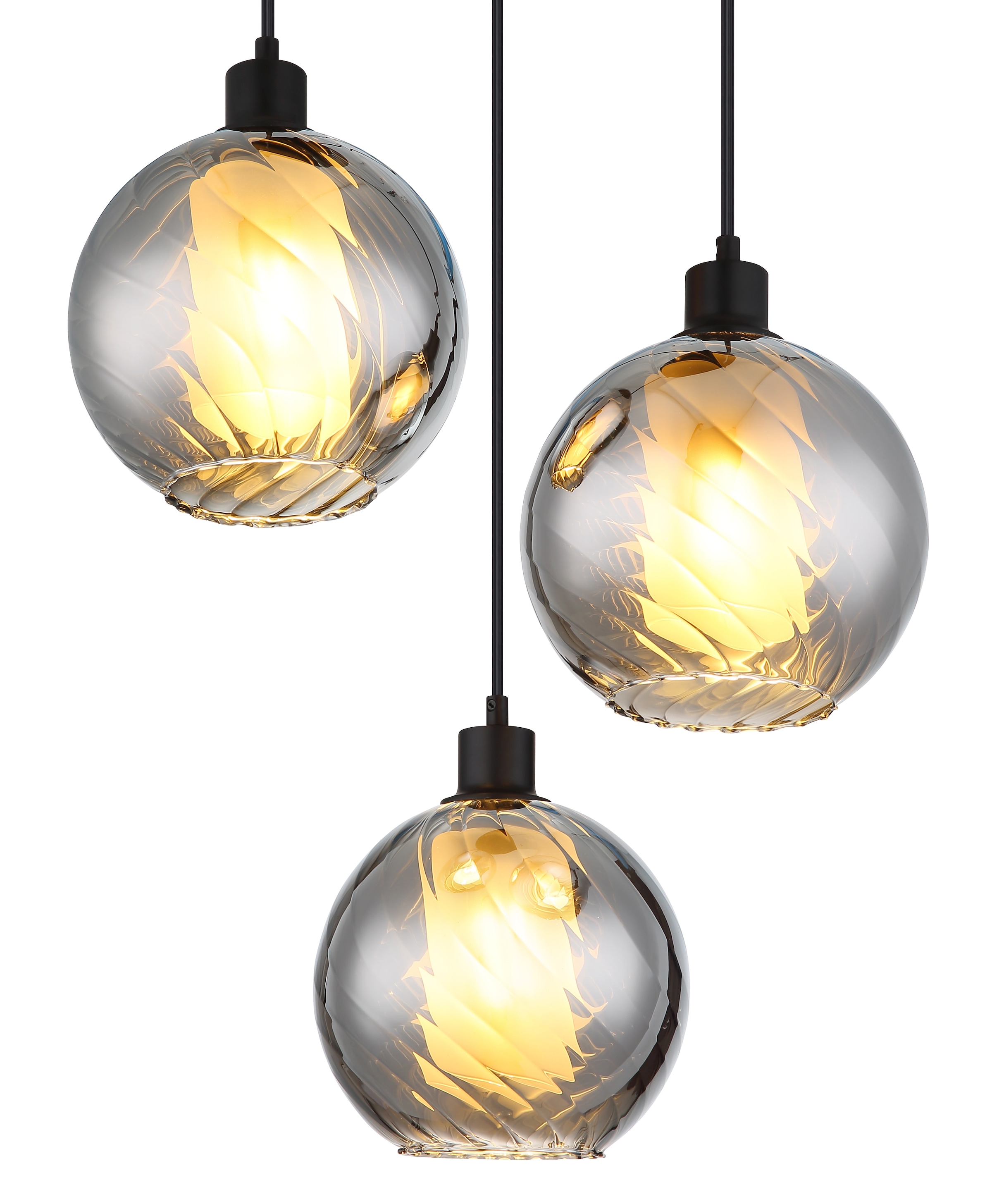 NOWA Hängeleuchte »ULF« E27 1 Stk. Hängelampe schwarz Kugeln Esstisch Wohnzimmer