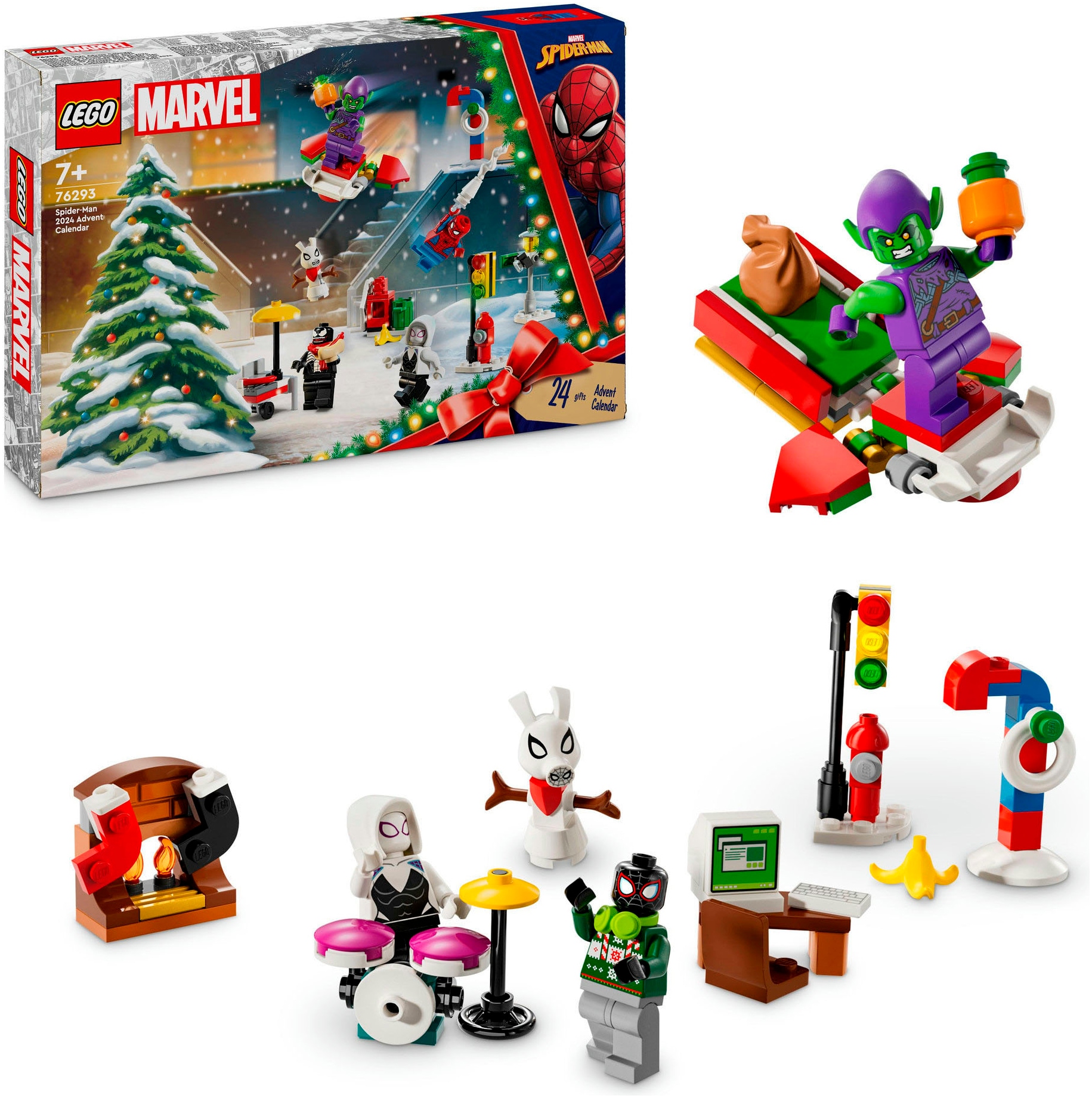 Spielzeug-Adventskalender »Spielbausteine, Spider-Man 2024 (76293), LEGO® Super...