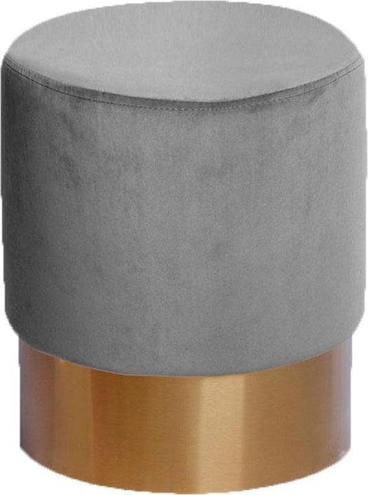 Kayoom Hocker »Nano 110, Hocker in stilvollem Design, runde Form, mit Fuß aus Metall«, (1 St.), Golz Akzente, mit pflegeleichtem Stoffbezug, runde Form