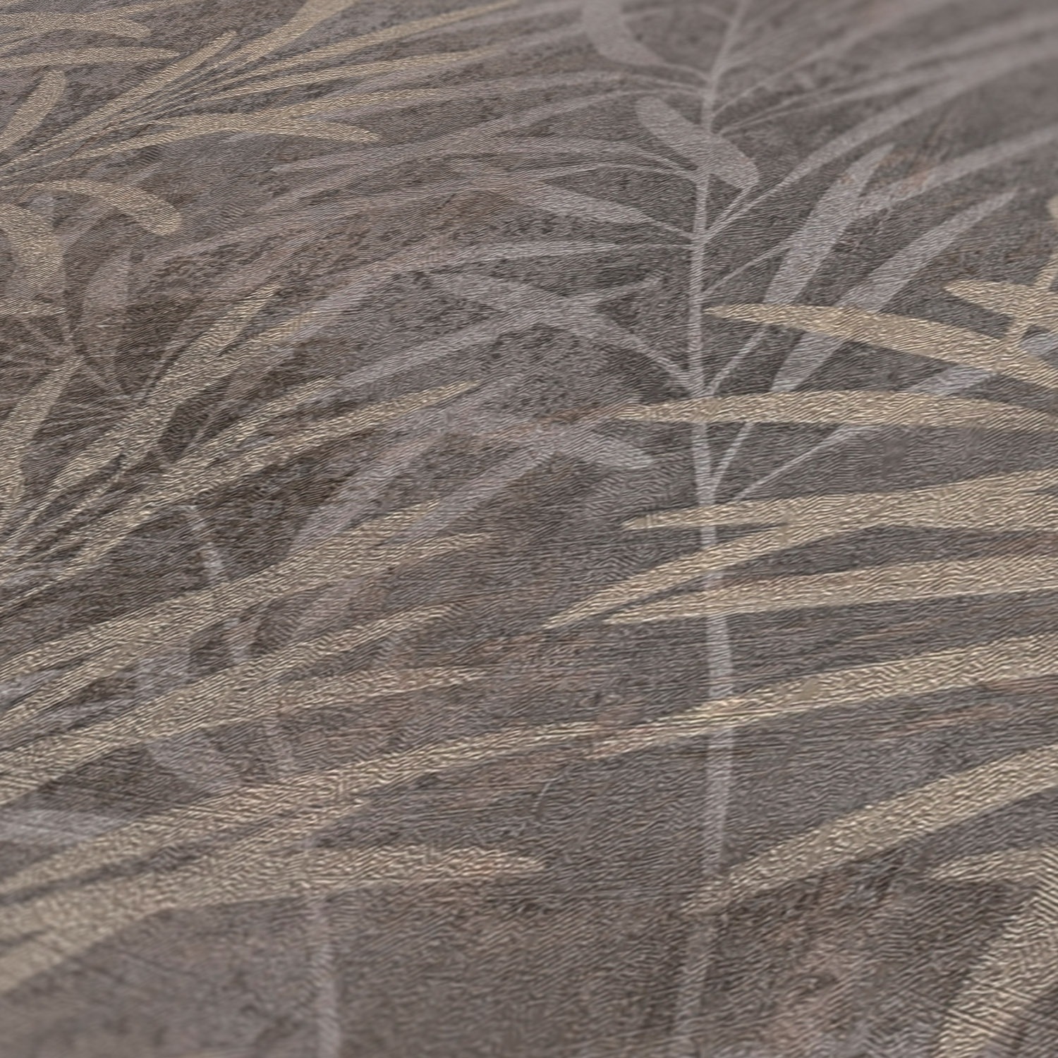 A.S. Création Vliestapete »Terra Tapete Floral Blätter«, matt-gemustert-neutral, Landhaus-Tapete Natur Metallic Tapeten Wohnzimmer Schlafzimmer Küche