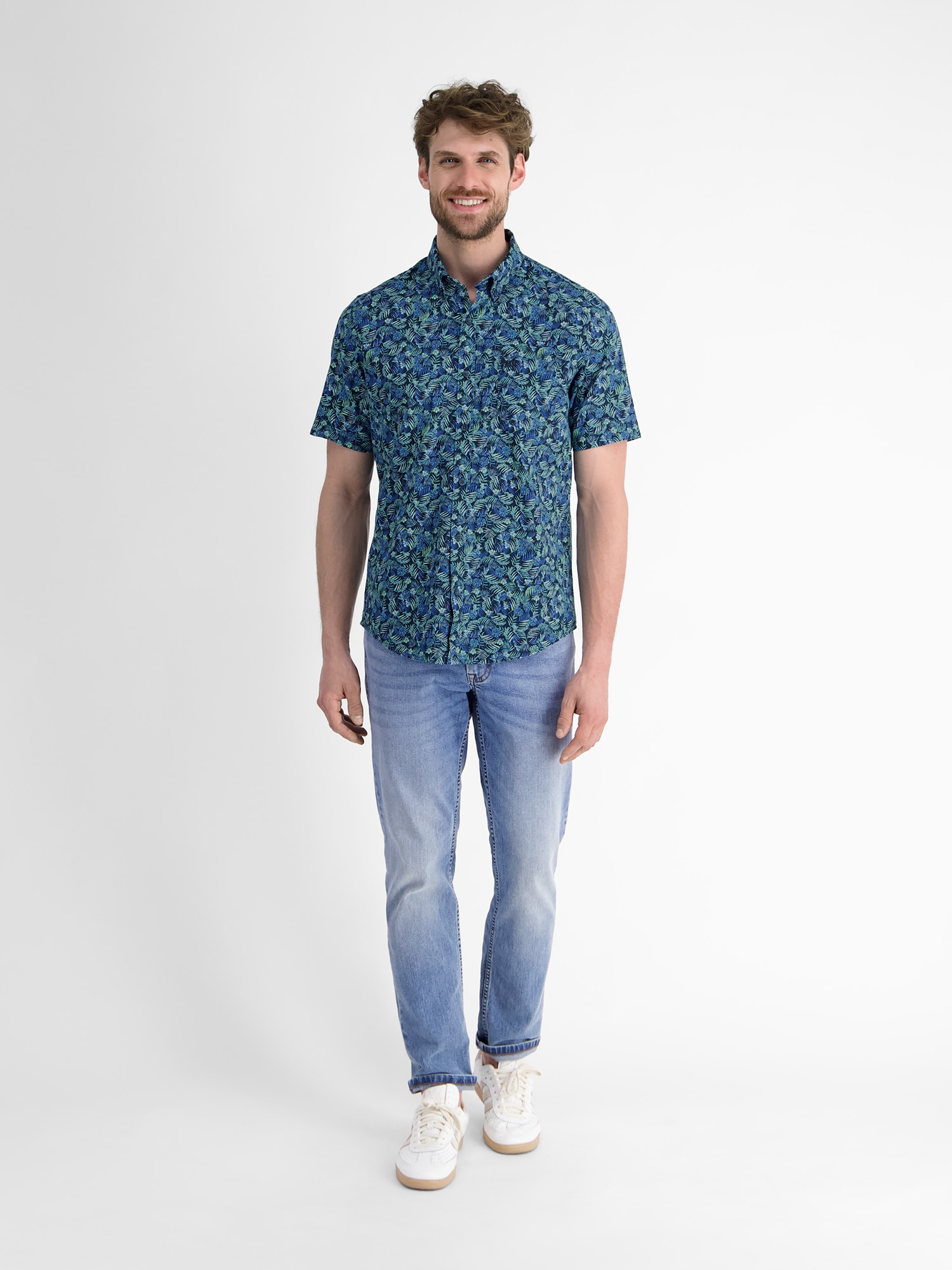 LERROS Kurzarmhemd »LERROS Herren Sommerhemd, floral bedruckt«