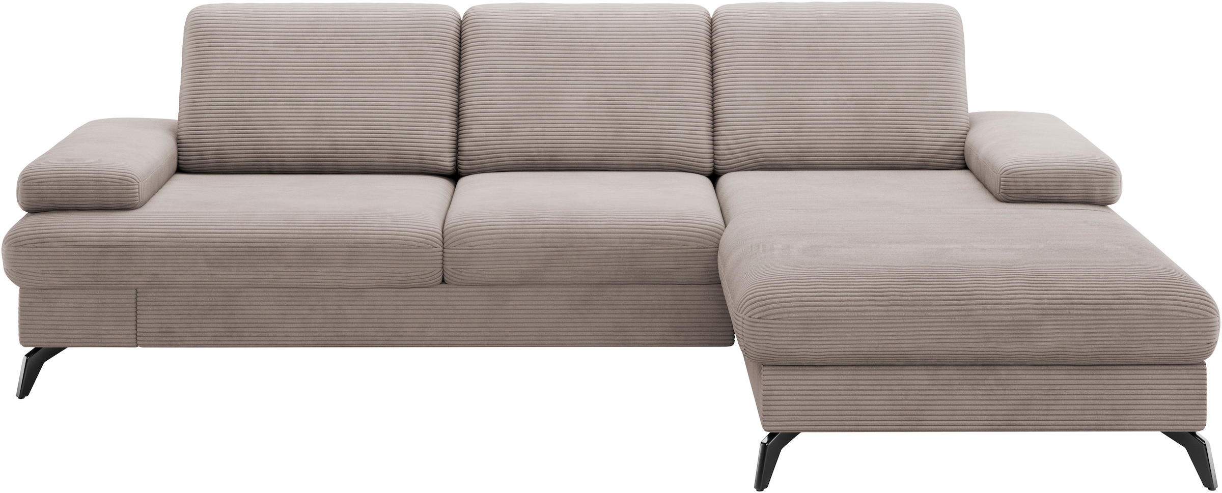 sit&more Ecksofa »Morris Jubi L-Form«, inkl. Armteilfunktion und 1 Zierkissen, wahlweise mit Bettfunktion