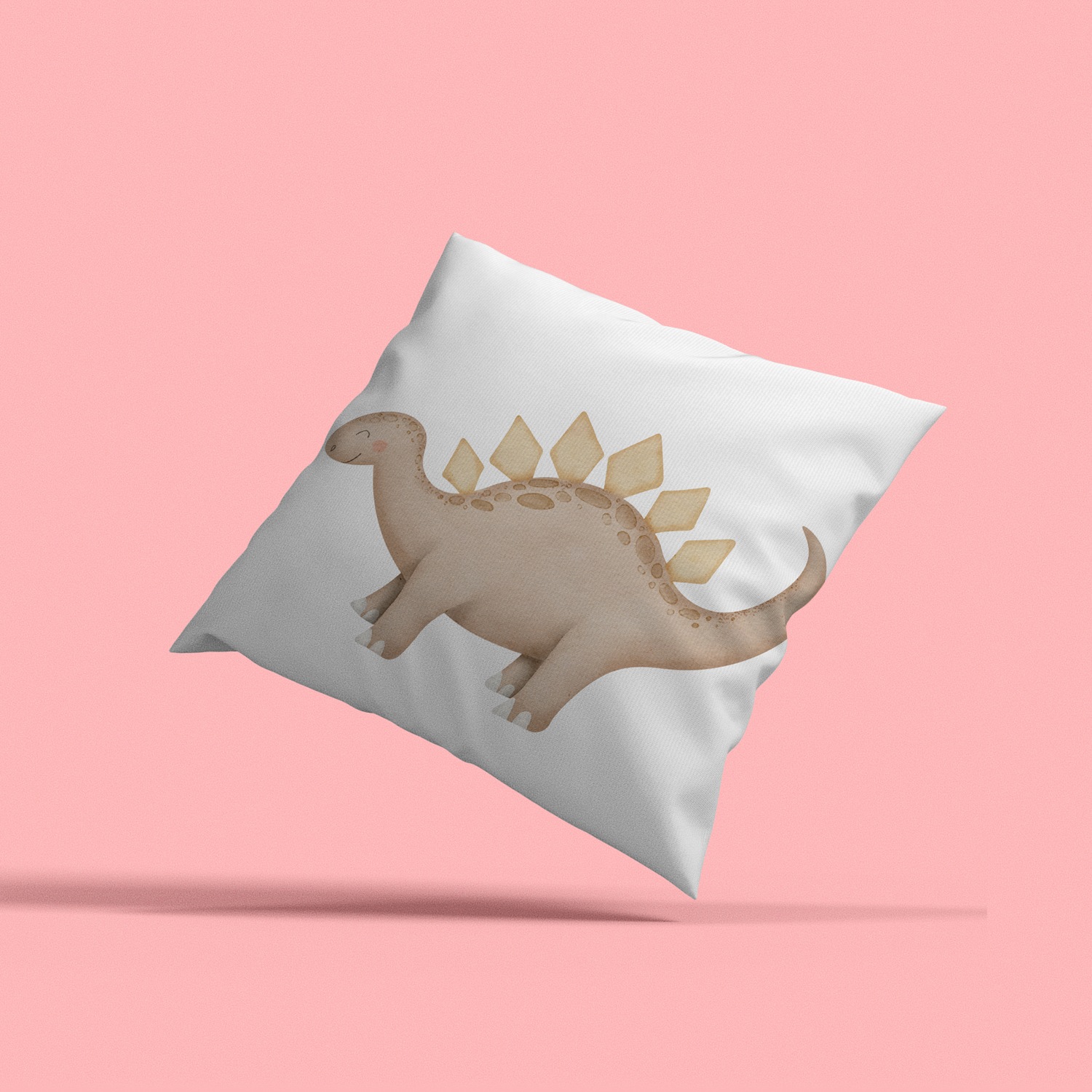 queence Dekokissen »Brauner Dino«, Kissenhülle mit HD Premium Druck, geruchsneutral, 40x40cm