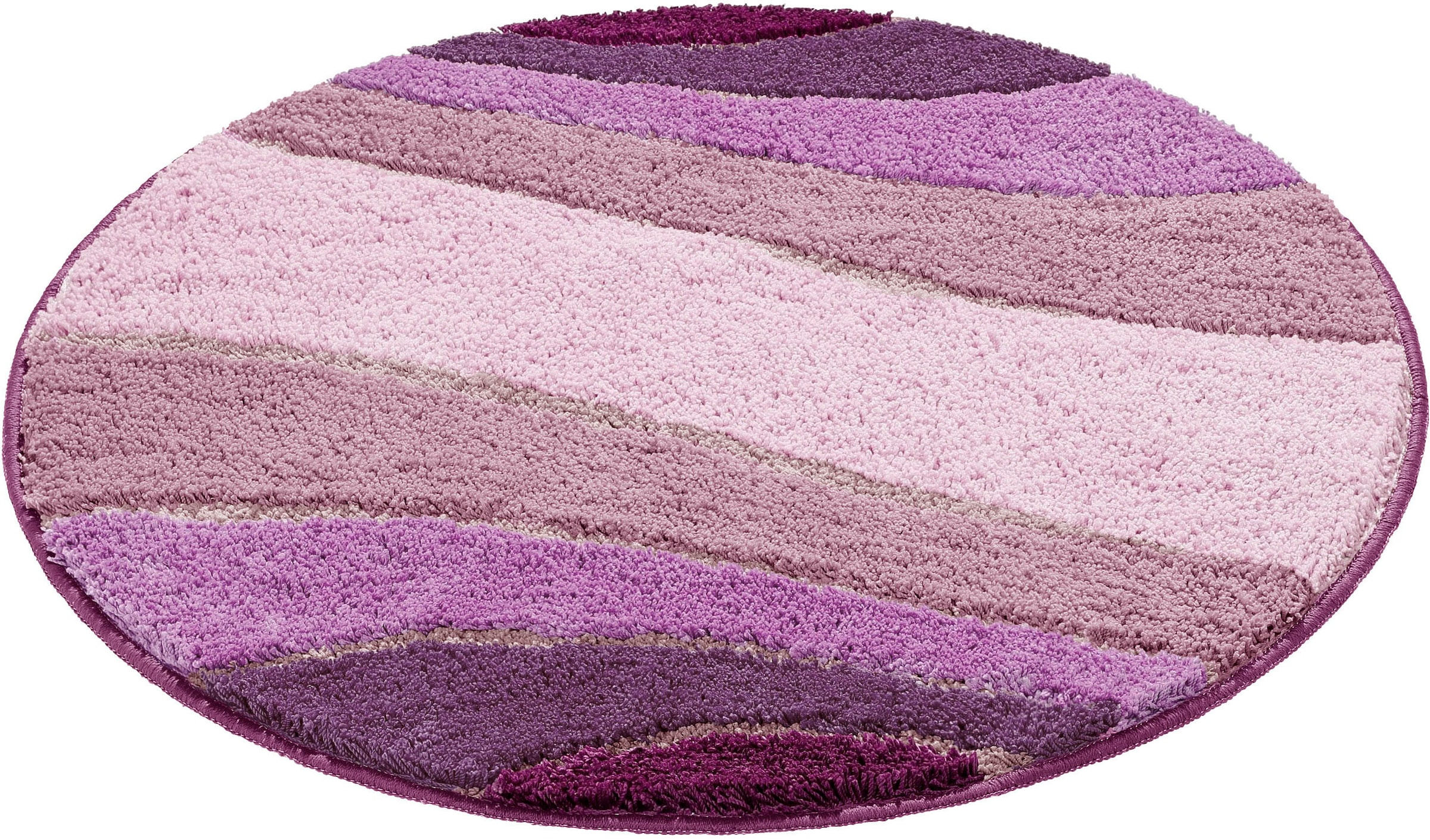 my home Badematte »Josie, Badvorleger, Badezimmer Teppich«, rutschhemmend beschichtet, fußbodenheizungsgeeignet-schnell trocknend-strapazierfähig, Badteppich, Badematten, rechteckig, rund & als 3-tlg. Set erhältlich