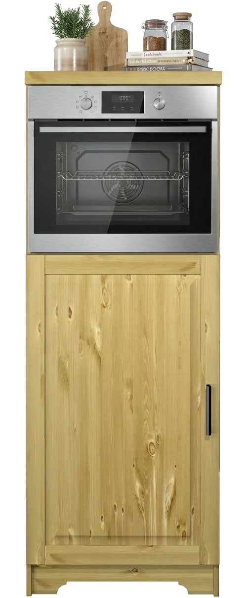 Home affaire Backofen/Kühlumbauschrank »Meliss« aus massiver Kiefer, Breite 60 cm, Soft-Close-Funktion