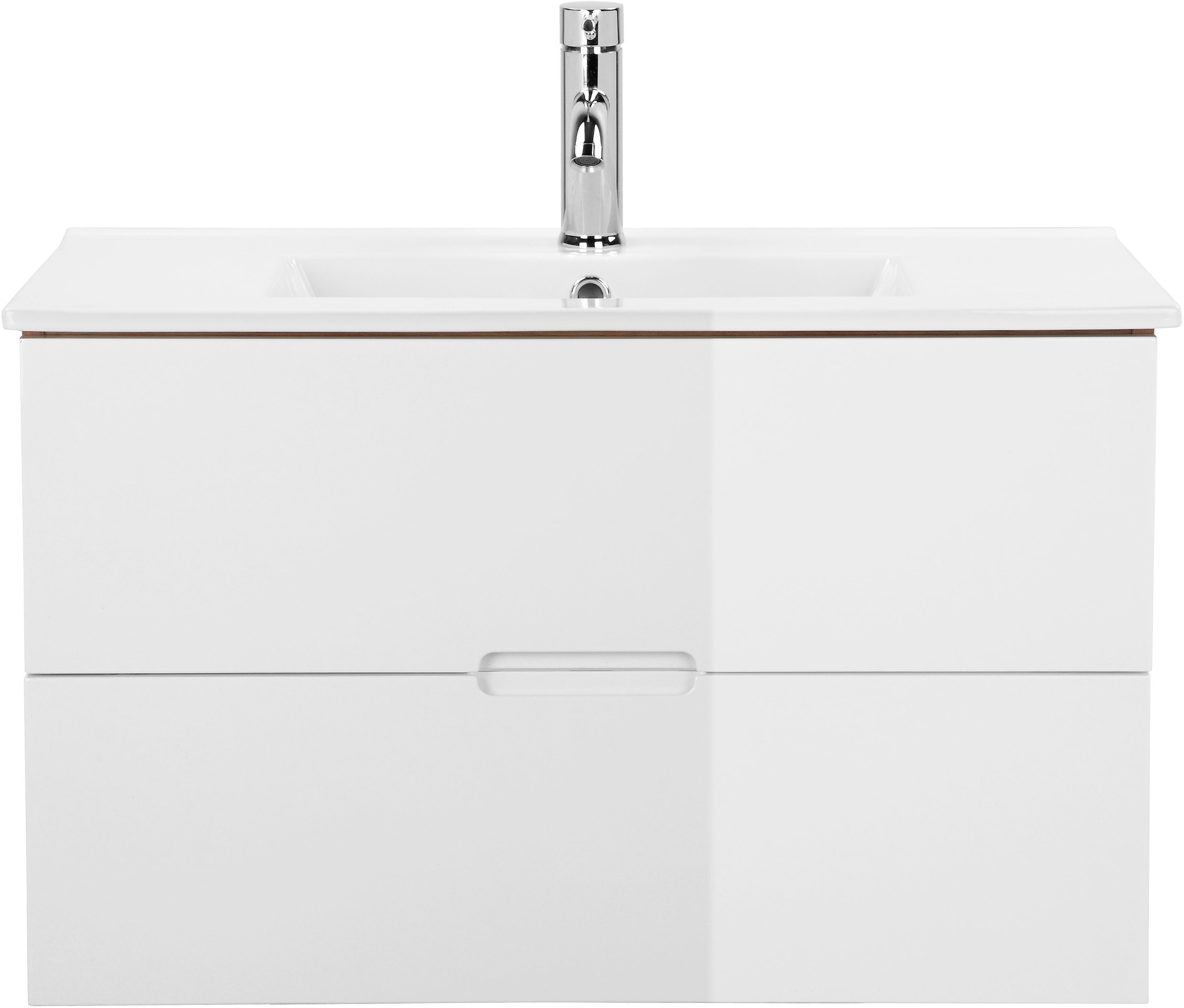 welltime Waschtisch »Lund Badezimmerschrank Unterschrank mit Becken« Set, W günstig online kaufen