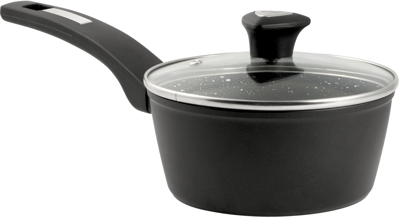 CS Koch-Systeme Topf-Set »MARBURG 7-teiliges, Aluminiumlegierung, antihaftbeschichtet« Set, Set enthält: je 1 x Topf 16/20/24 cm + Deckel & 1 x Kasserolle 16 cm, 7 tlg. Aluminium