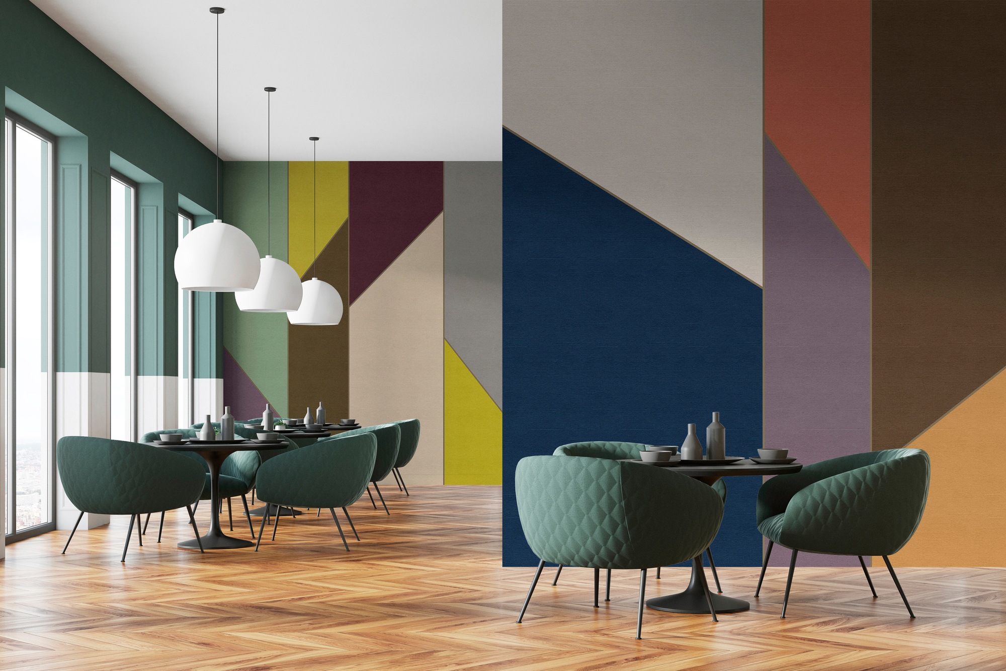 living walls Fototapete »Walls by Patel Geometry 4«, Vlies, Wand, Schräge