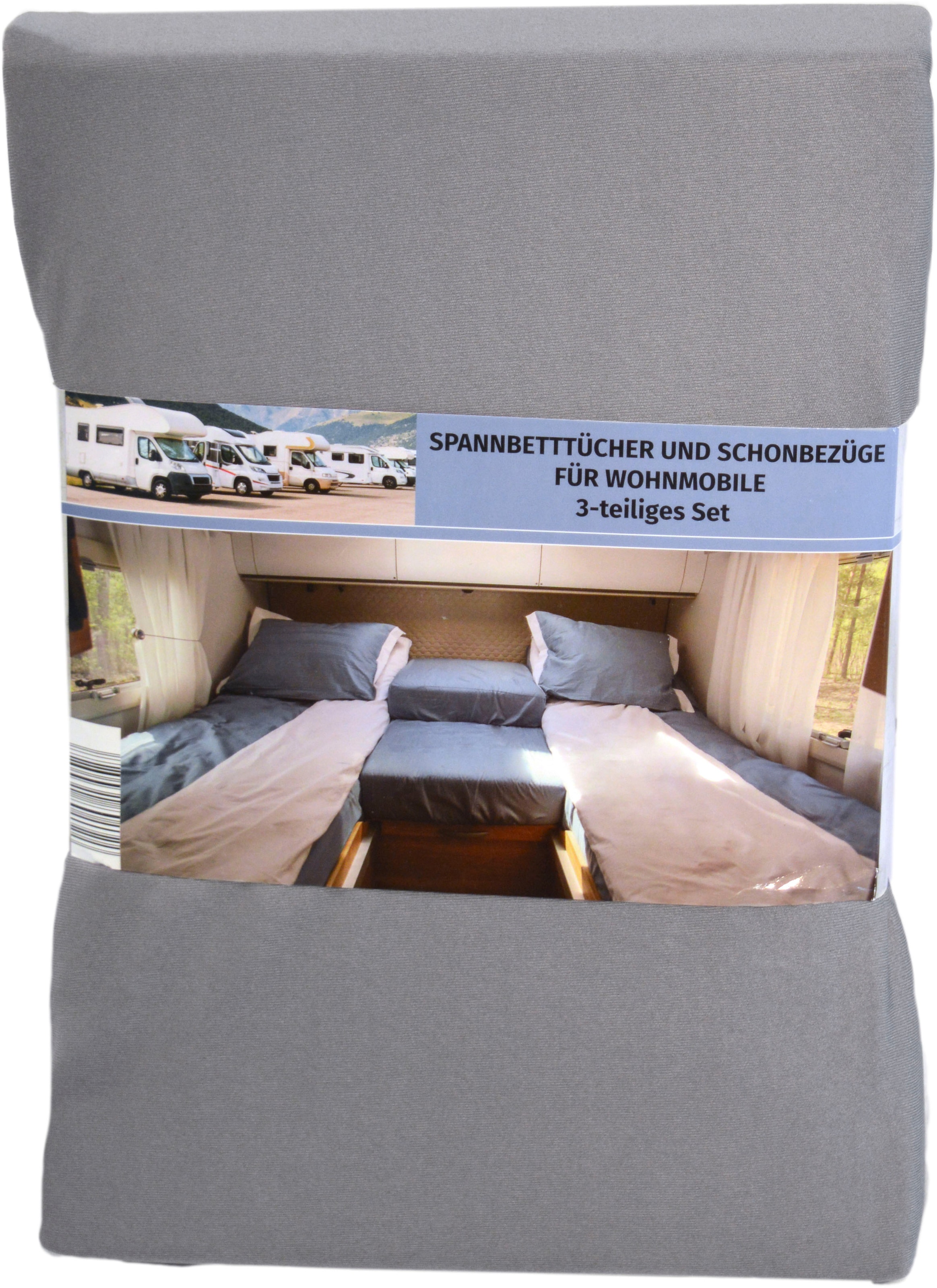 KiNZLER Spannbettlaken »Jersey Spannbettlaken im 3-teiligen Set«, für das Wohnmobil/Wohnwagen Heckbett