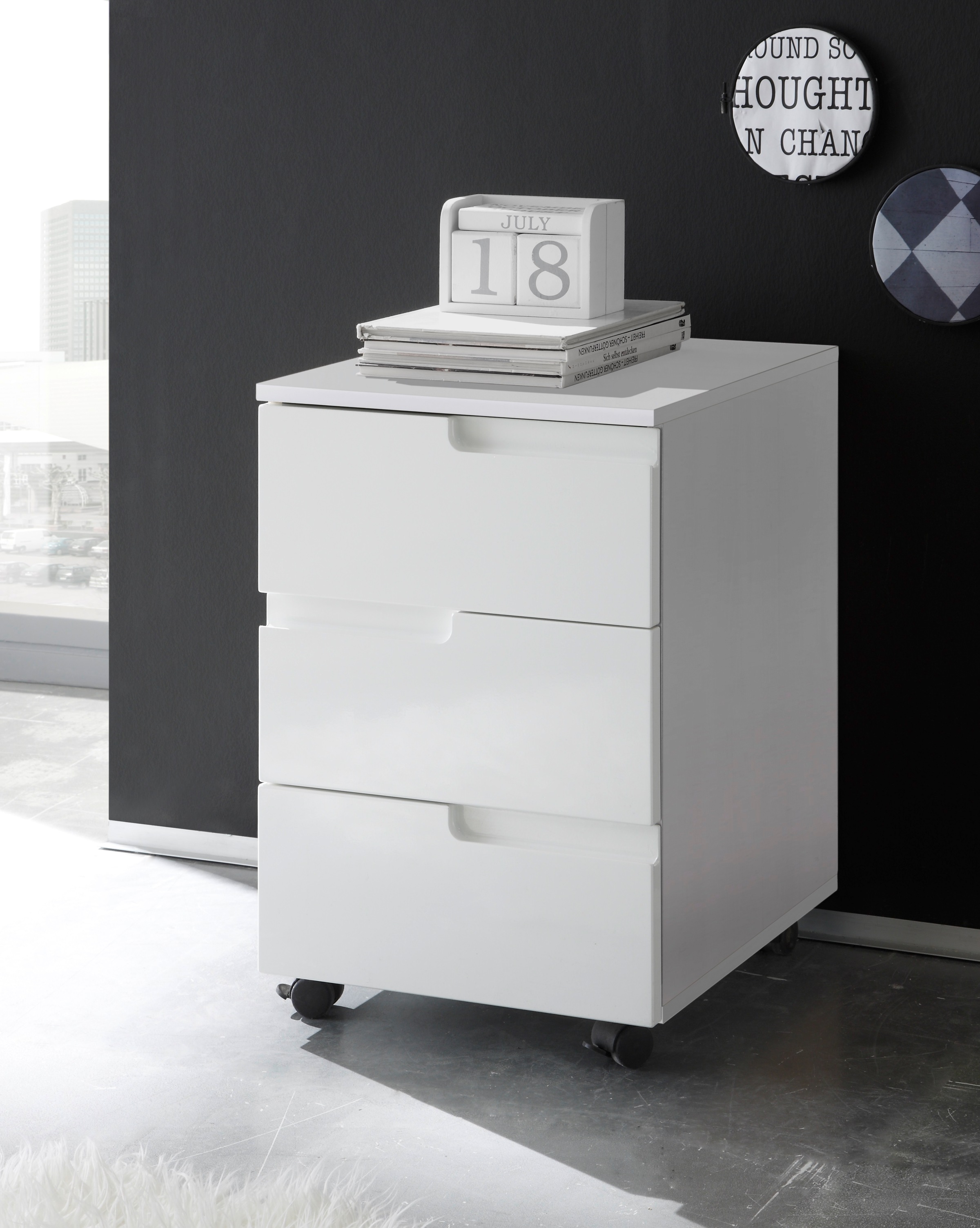 BEGA OFFICE Rollcontainer »Spice«, mit Griffmulden, 3 Schubladen & 2 festst günstig online kaufen