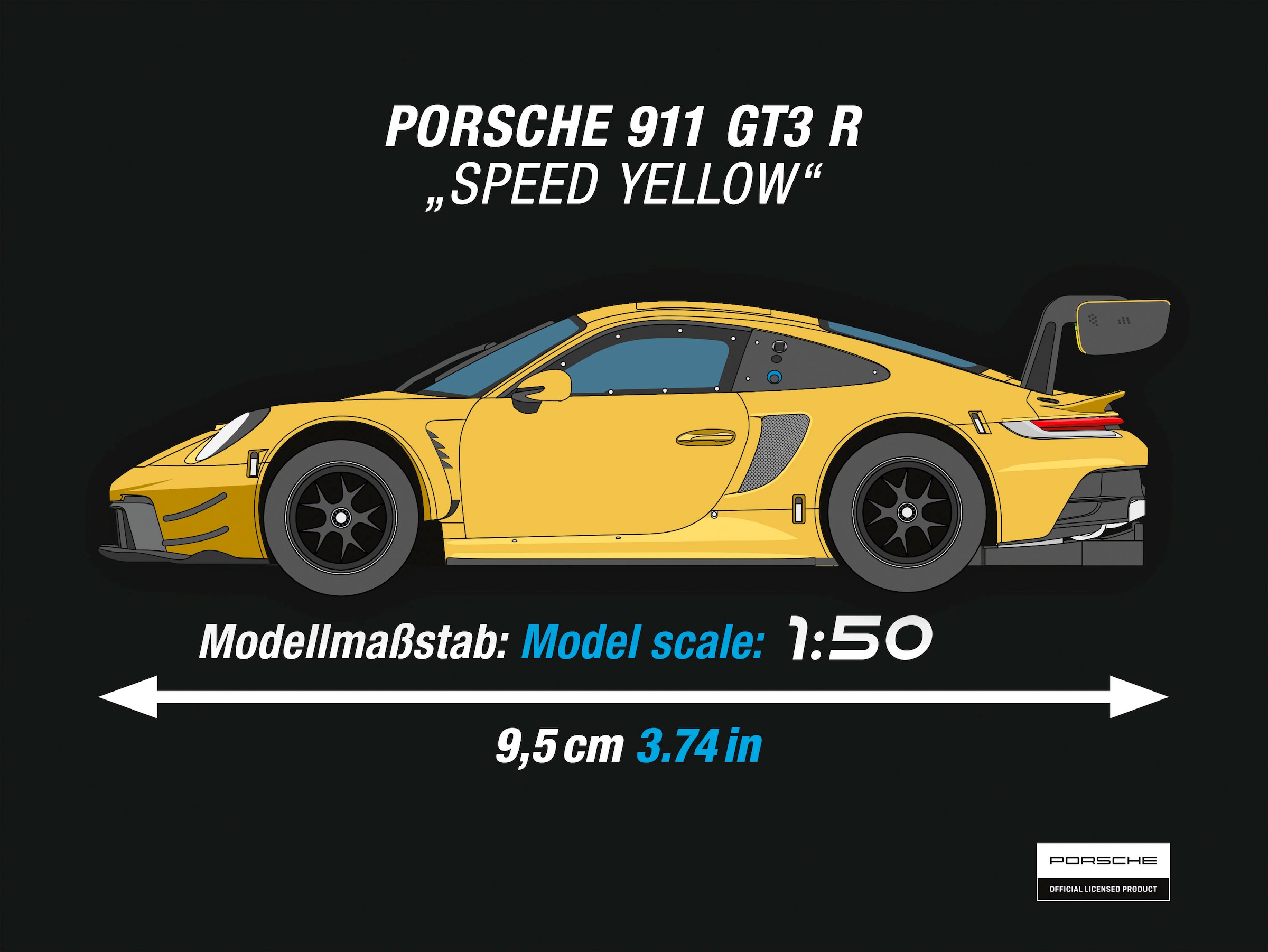 Carrera® Rennbahn-Auto »Carrera Hybrid, Porsche 911 GT3 R, Speed Yellow«