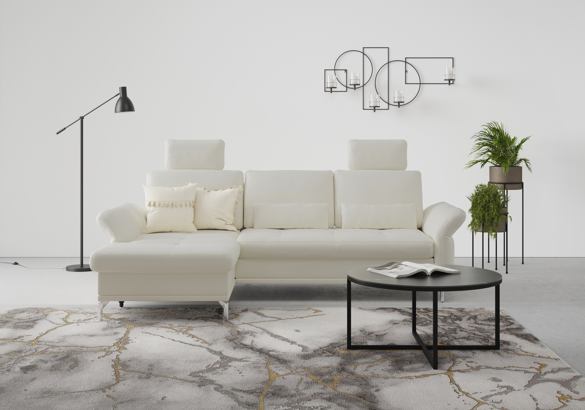 Home affaire Ecksofa »Palm Beach L-Form« Federkern, mit Sitztiefenverstellu günstig online kaufen