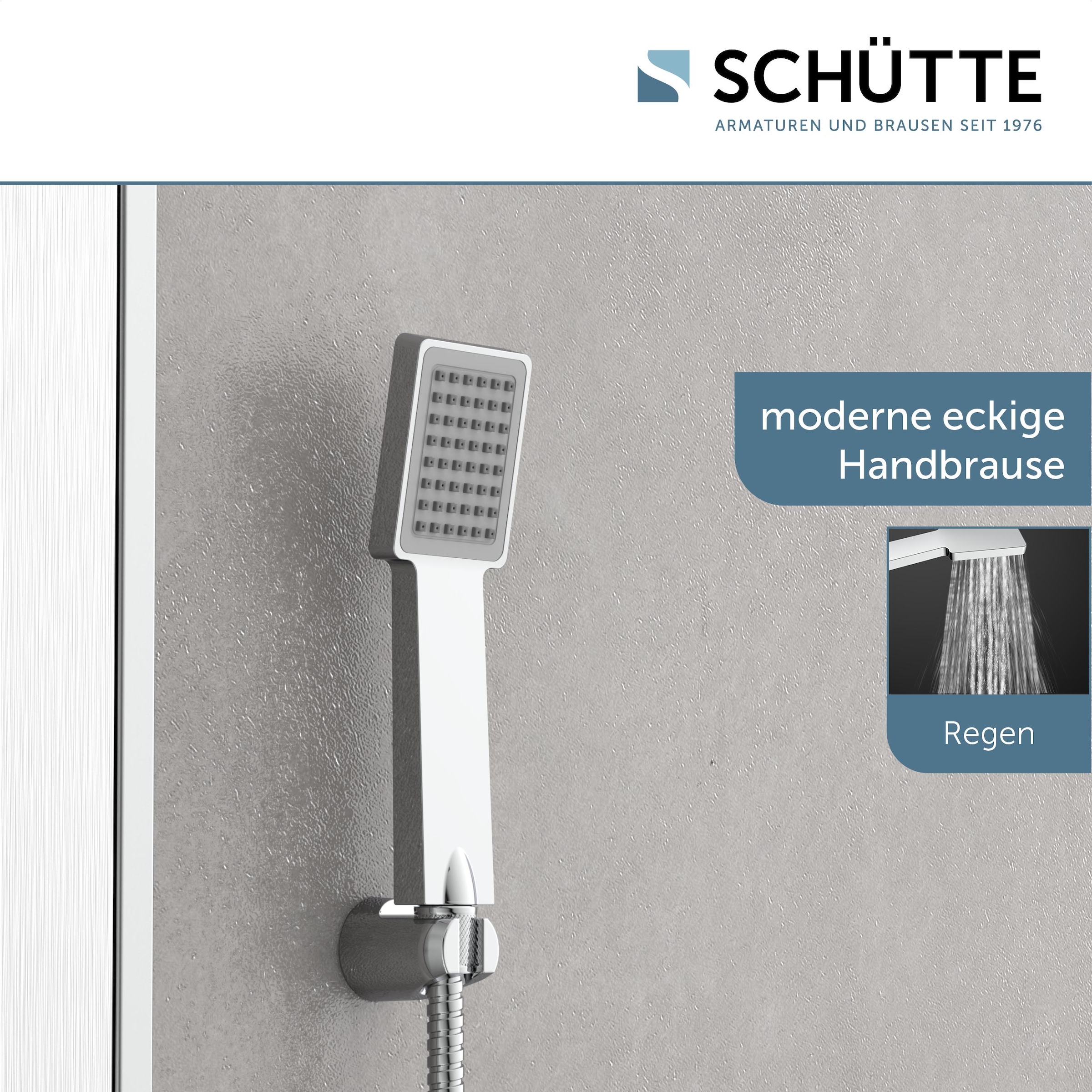 Schütte Duschsäule »TAHITI«, 2 Massage-Düsen, Antikalk-Noppen, Edelstahl, Wellness-Kopfbrause