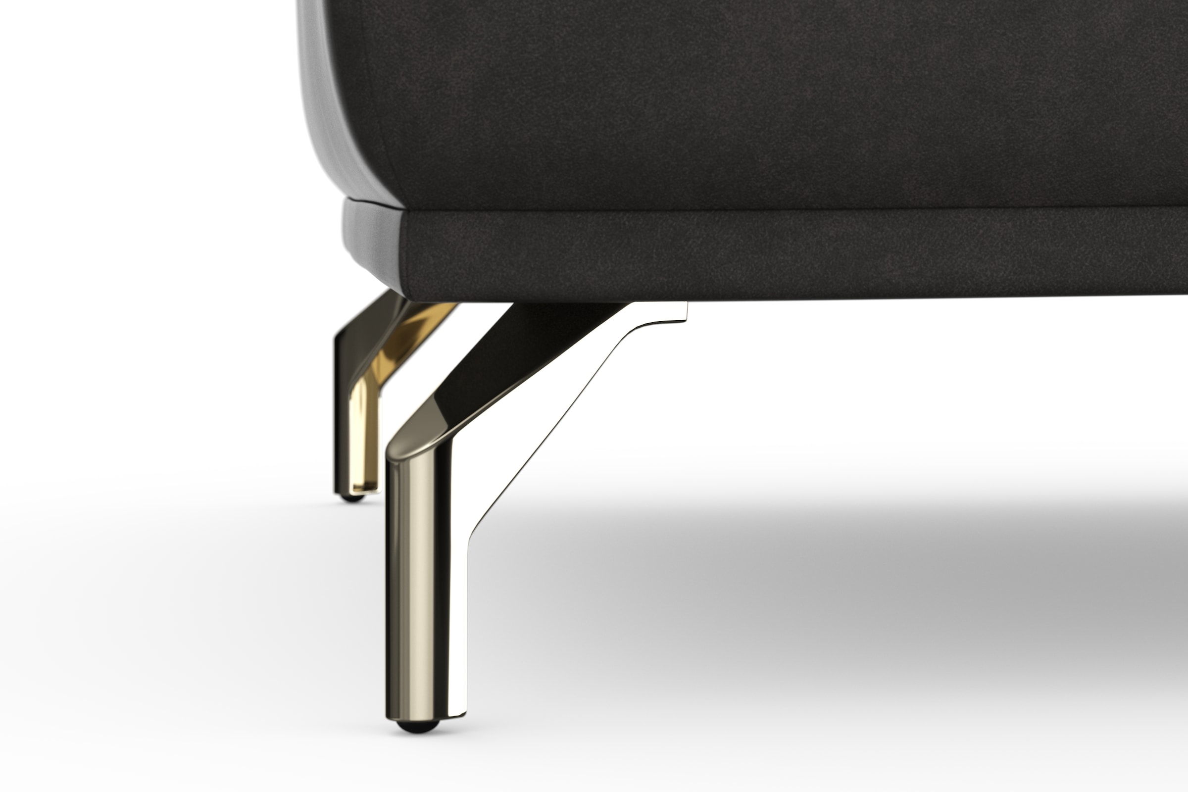 sit&more Hocker »Bailando«, mit Federkern und satinierten Nickelfüßen
