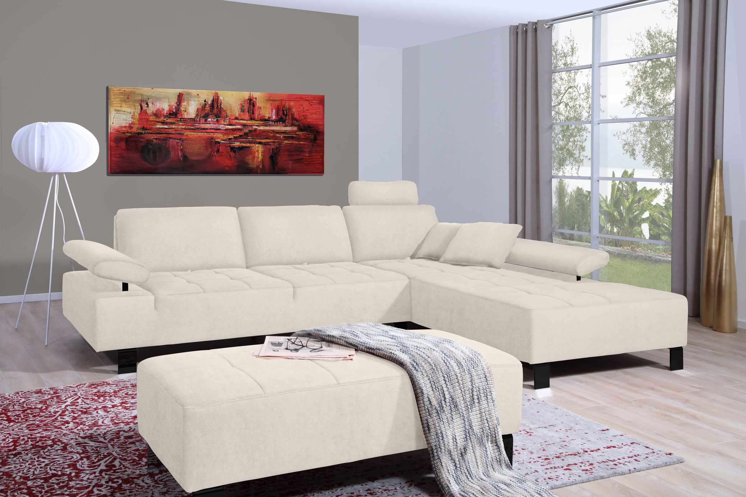 alina Ecksofa »Royce«, inklusive Sitztiefenverstellung, 296 cm breit