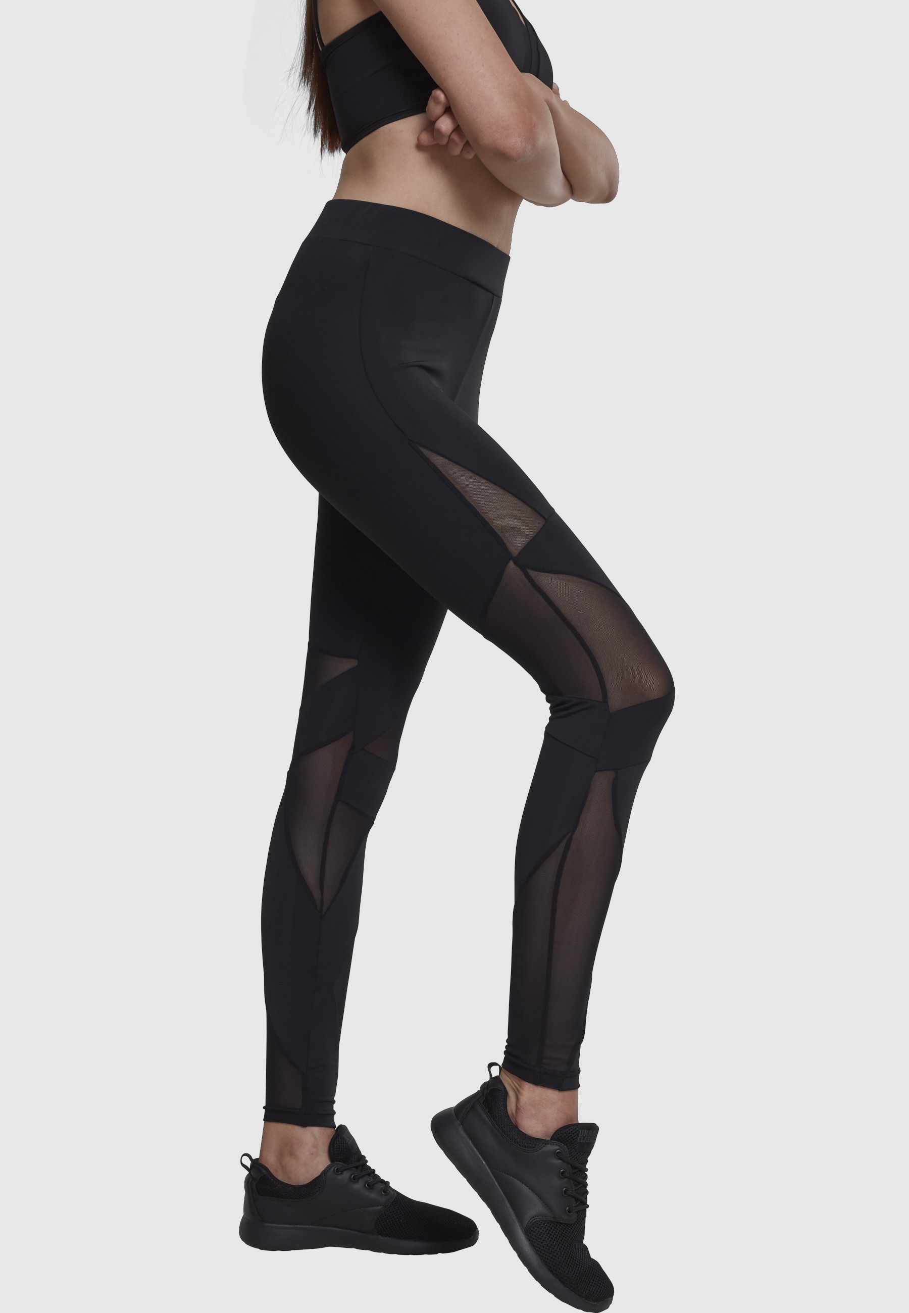 URBAN CLASSICS Leggings »Urban Classics Damen Ladies Triangle Tech Mesh Leggings«