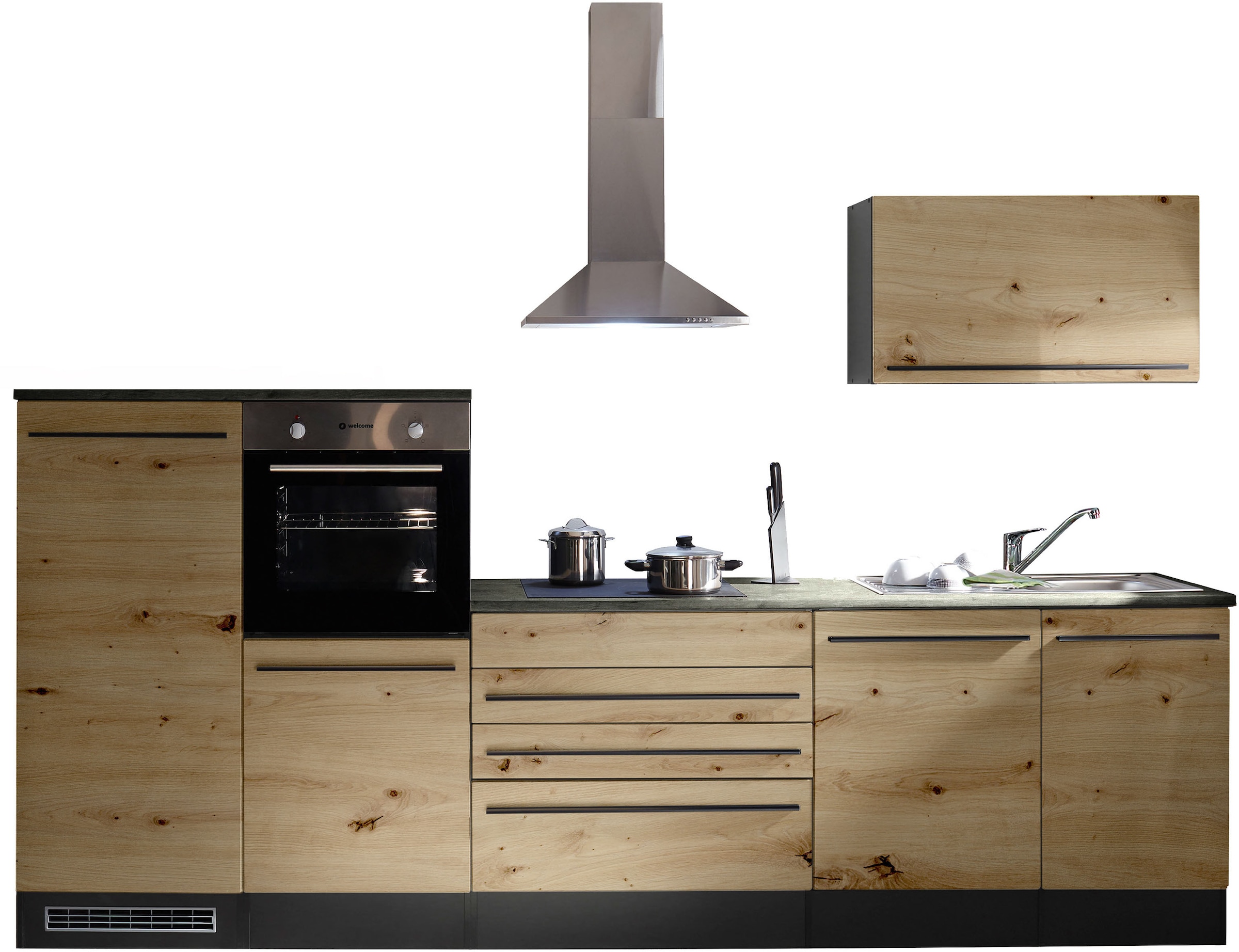 BASIC by Balculina Küchenzeile »Jazz« Breite 320 cm, wahlweise mit E-Geräte günstig online kaufen