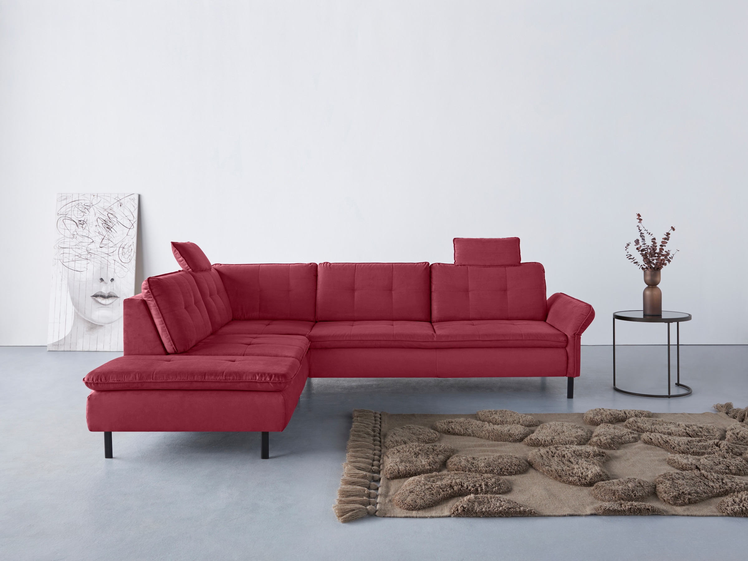 Home affaire Ecksofa »Birkholm L-Form« Armlehnverstellung, auch in Easy Clean Bezug - mit Wasser zu reinigen