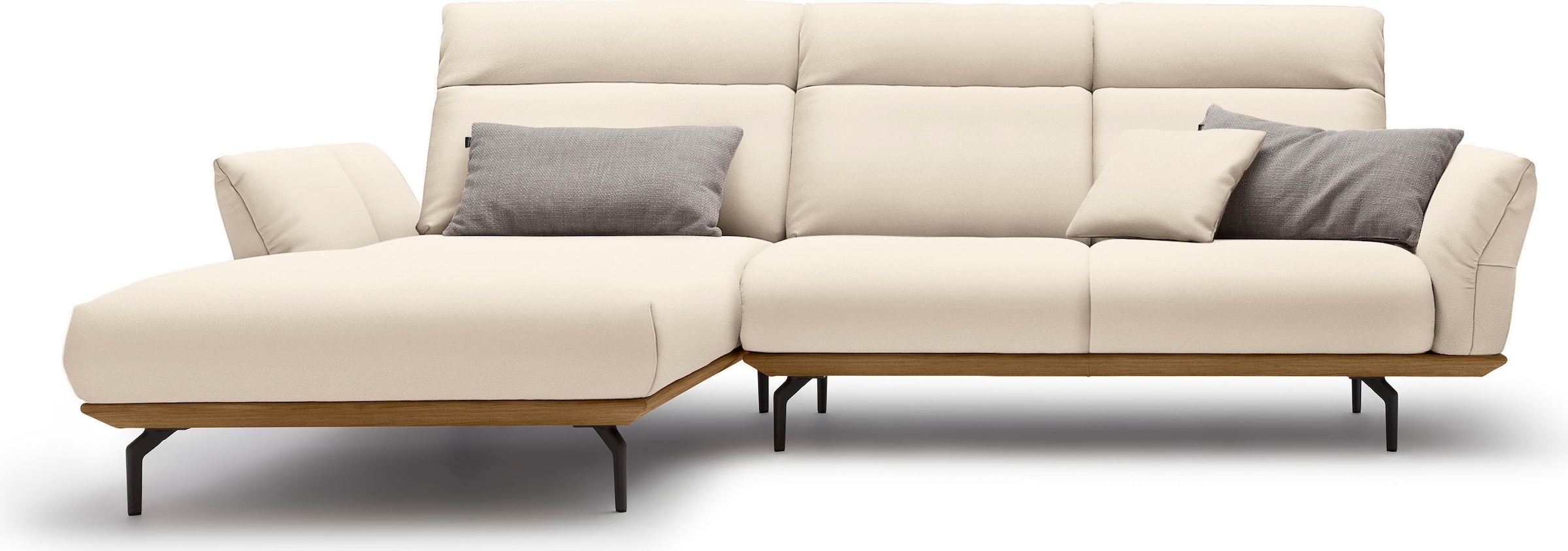 Creation BY ROLF BENZ Ecksofa »CR.460« Sockel in Nussbaum, Winkelfüße in Um günstig online kaufen