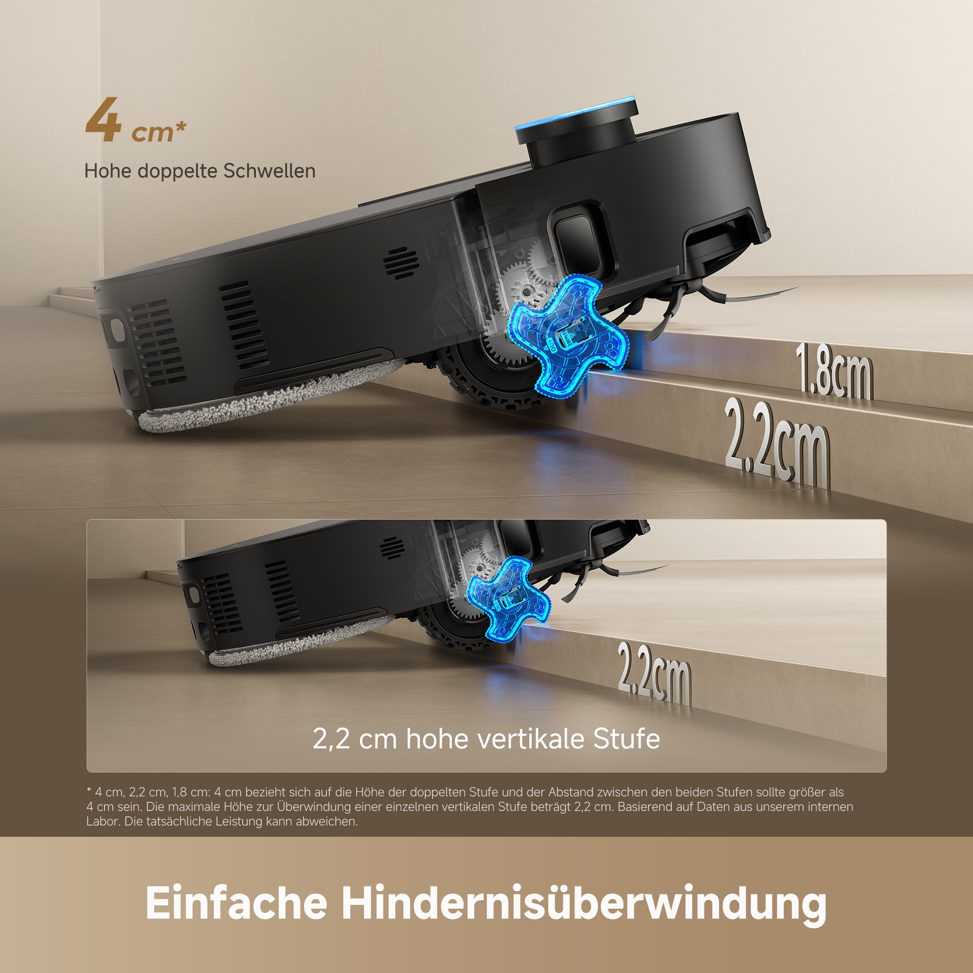 Dreame Saugroboter »L60 Ultra« 35.000 Pa, Anti-Haarverhedderung, Kanten- und Eckenreinigung