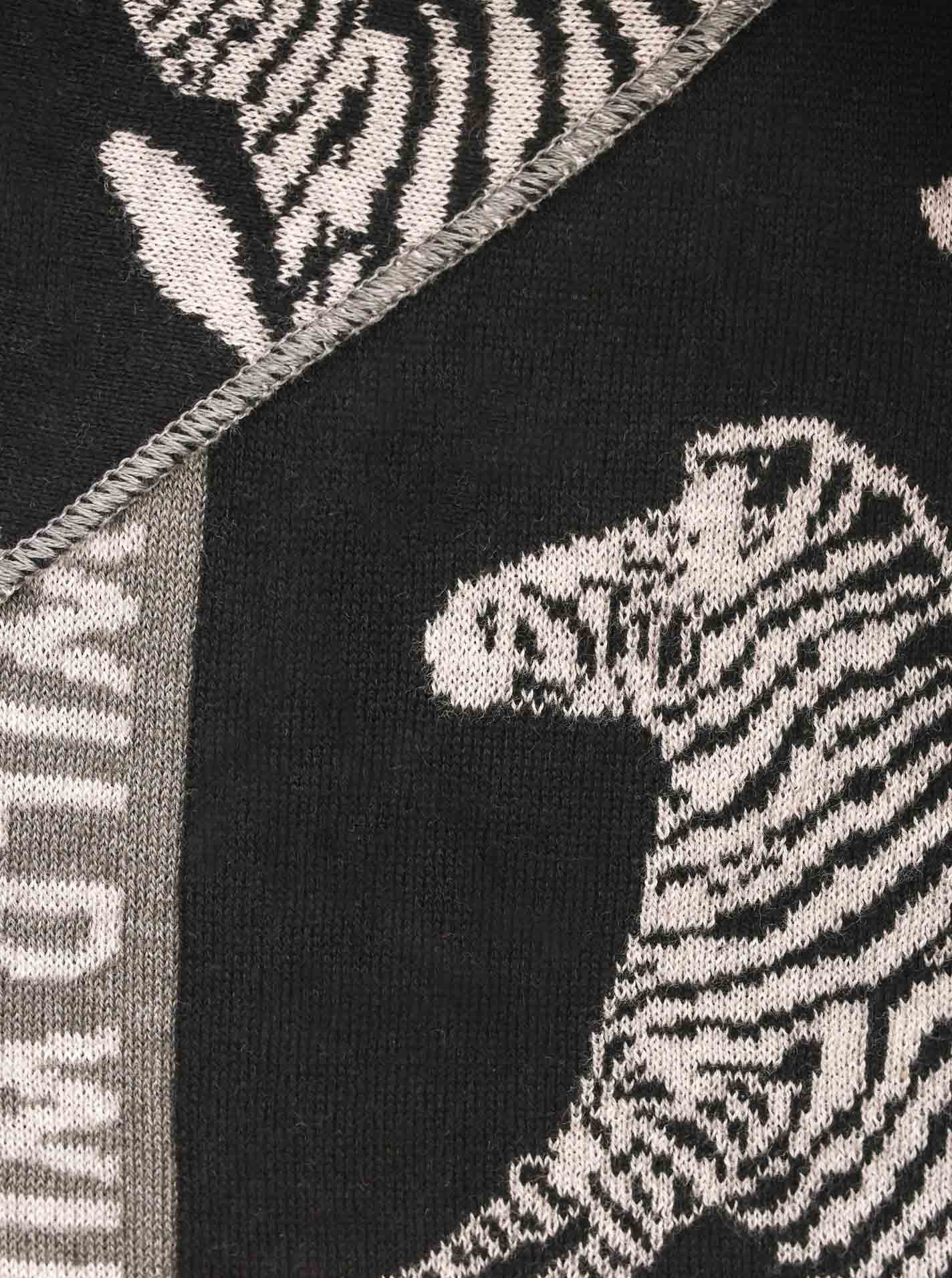 Zwillingsherz Dreieckstuch Feinstrick, Animal-Print, Statement