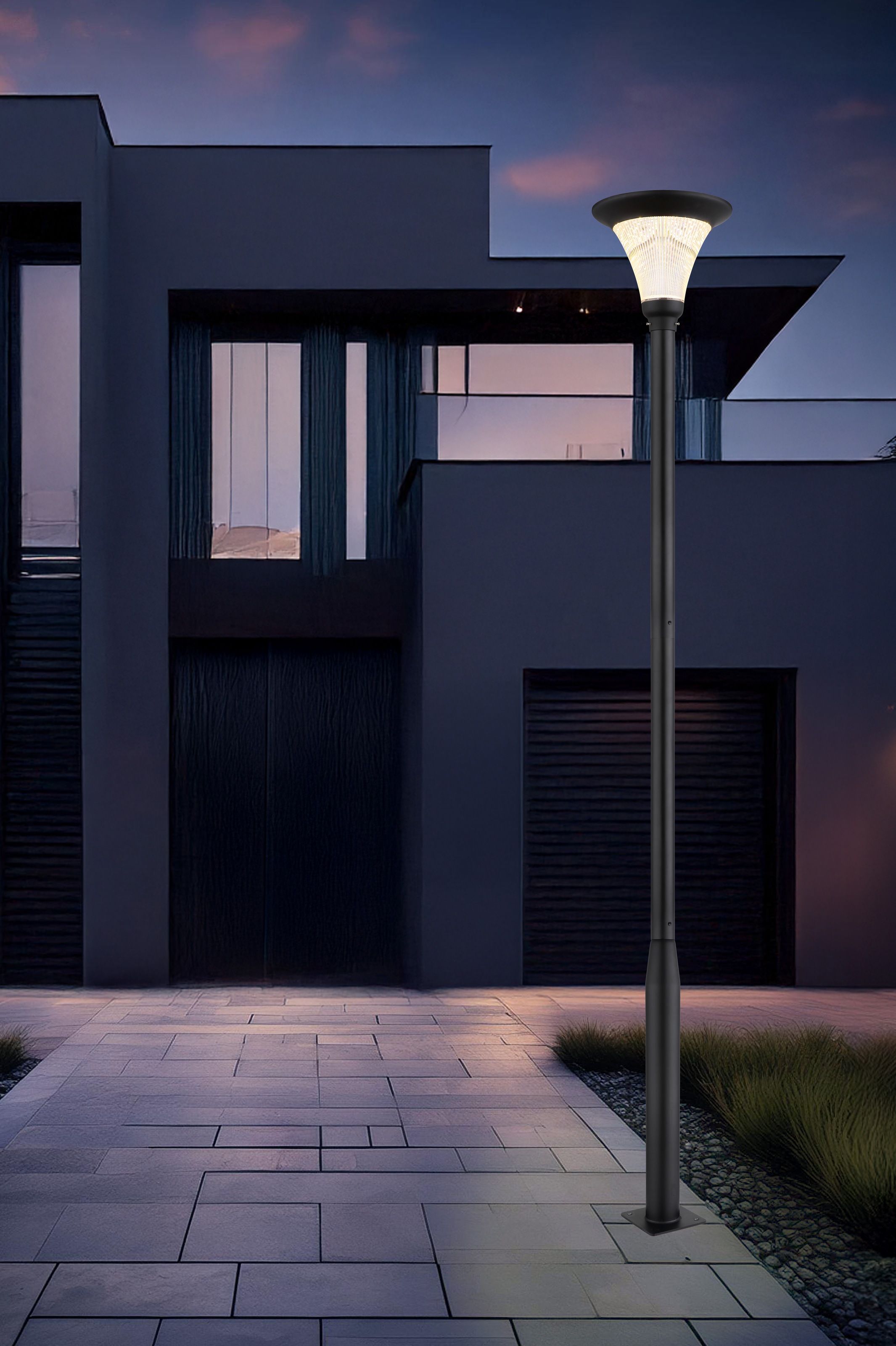 GLOBO LIGHTING LED Solarleuchte »SOLARLEUCHTE ALUMINIUM DRUCKGUSS GRAU, 1XL günstig online kaufen