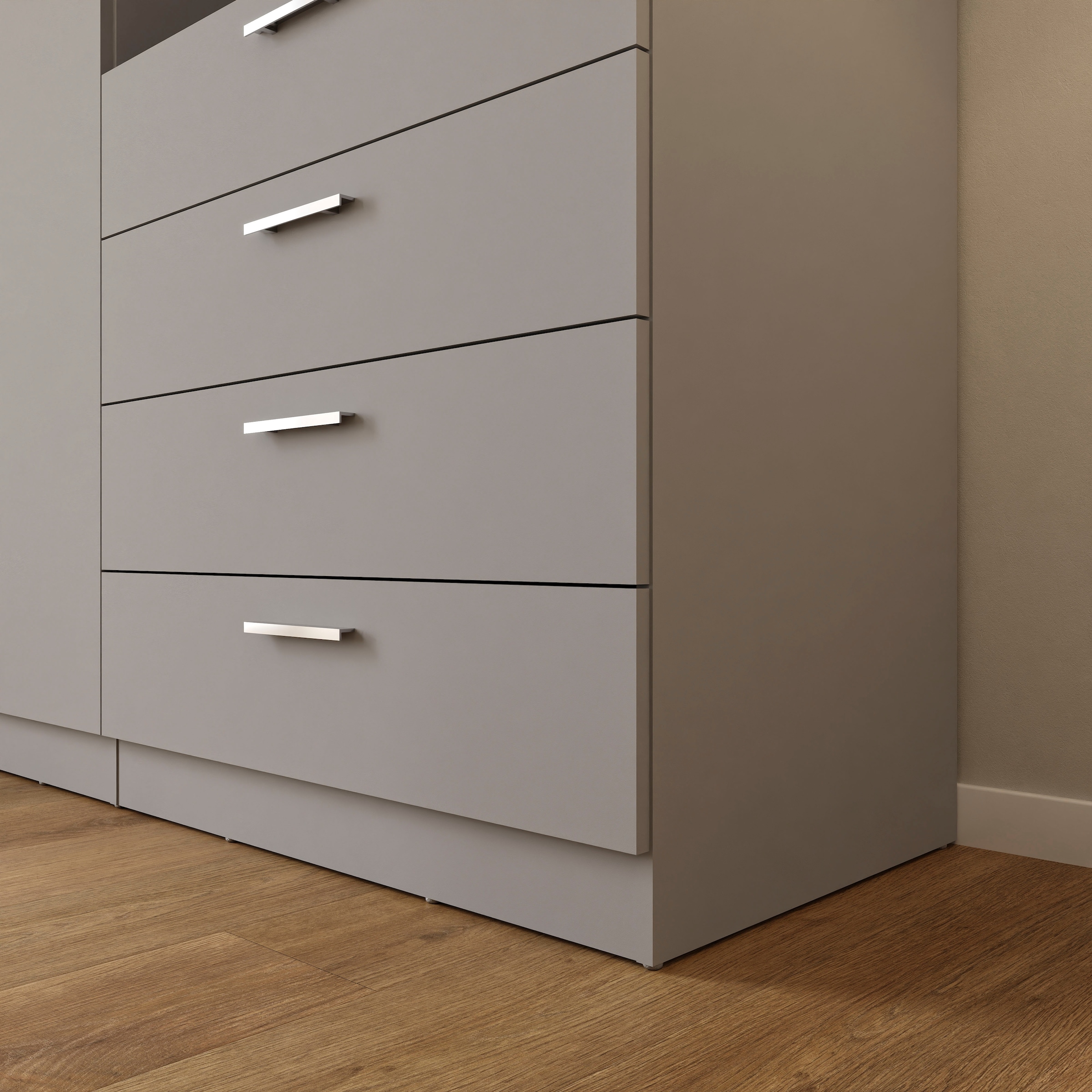 FORTE Kleiderschrank »Panama, Garderobenschrank, Spiegel, Schubladen, Regale, viel Stauraum« B/H/T 199/181/52,7, Spiegeltüre, Stauraum, FSC