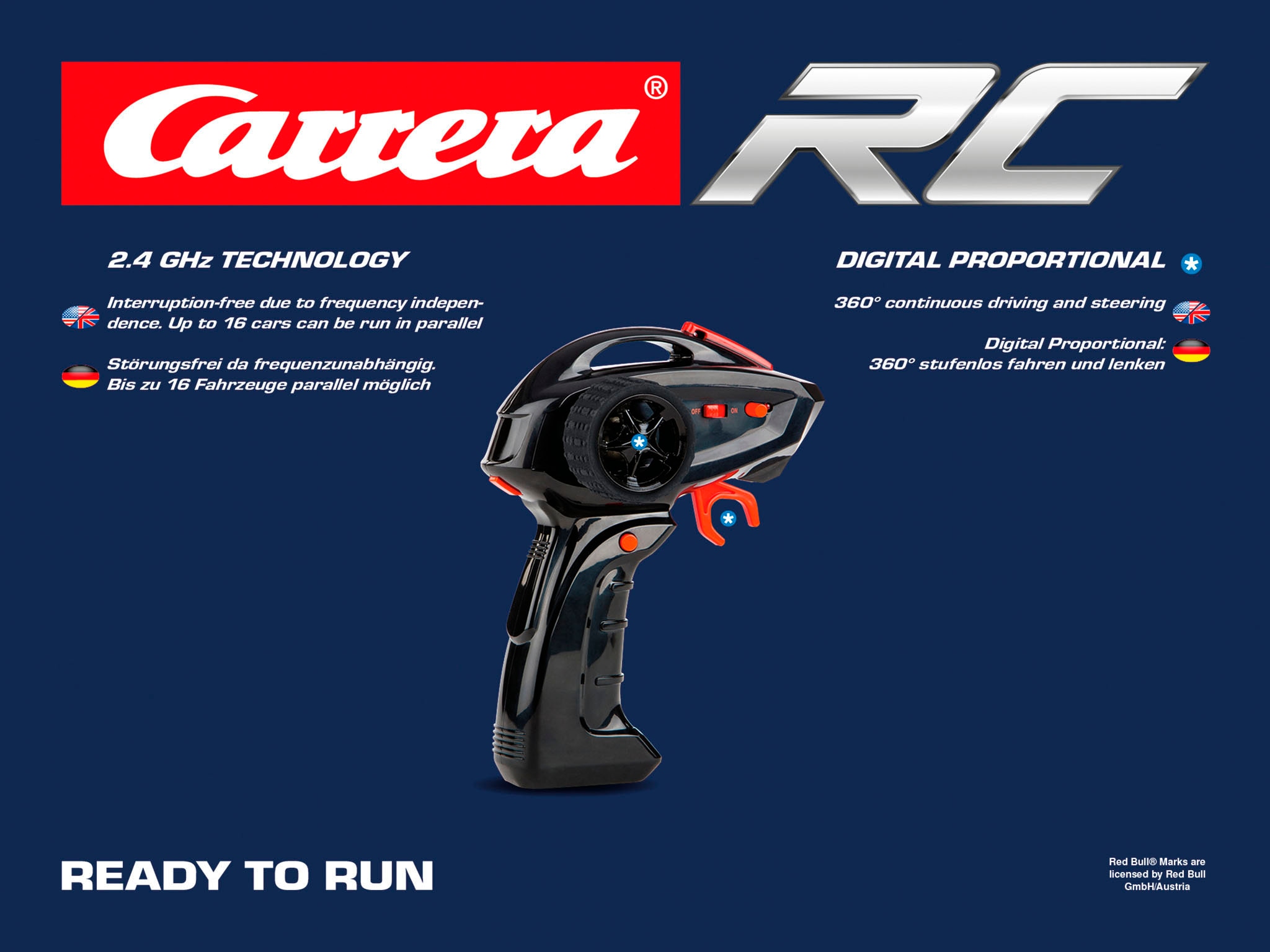 Carrera® RC-Auto »Carrera® RC, Red Bull Peugeot WRX 208«, Rallycross, Hansen D/P, 2,4 GHz