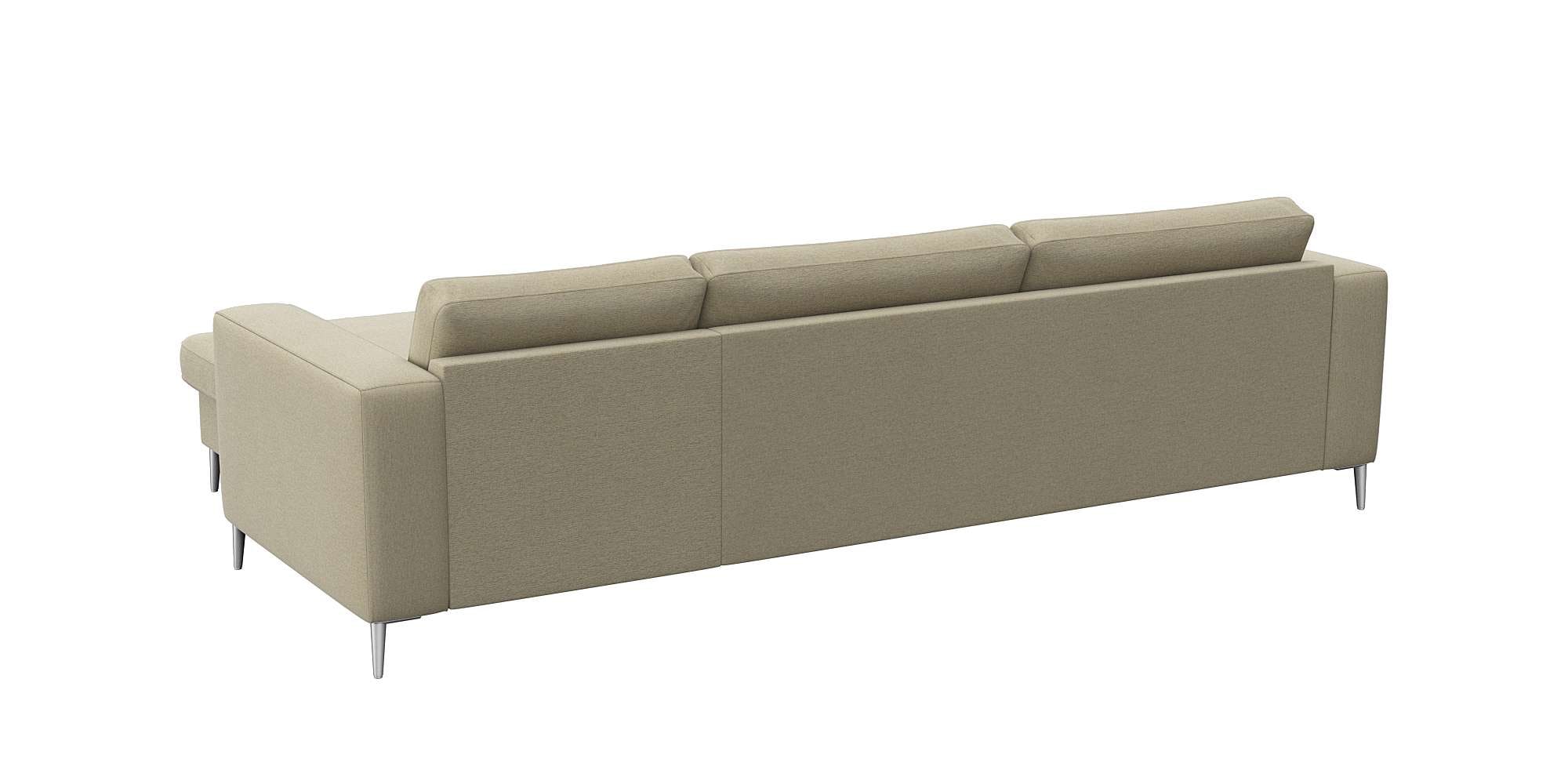 FLEXLUX Ecksofa »Fiore, super Sitzkomfort durch Kaltschaum im Sitz, L-Form«, breite Armlehnen, Füße Alu