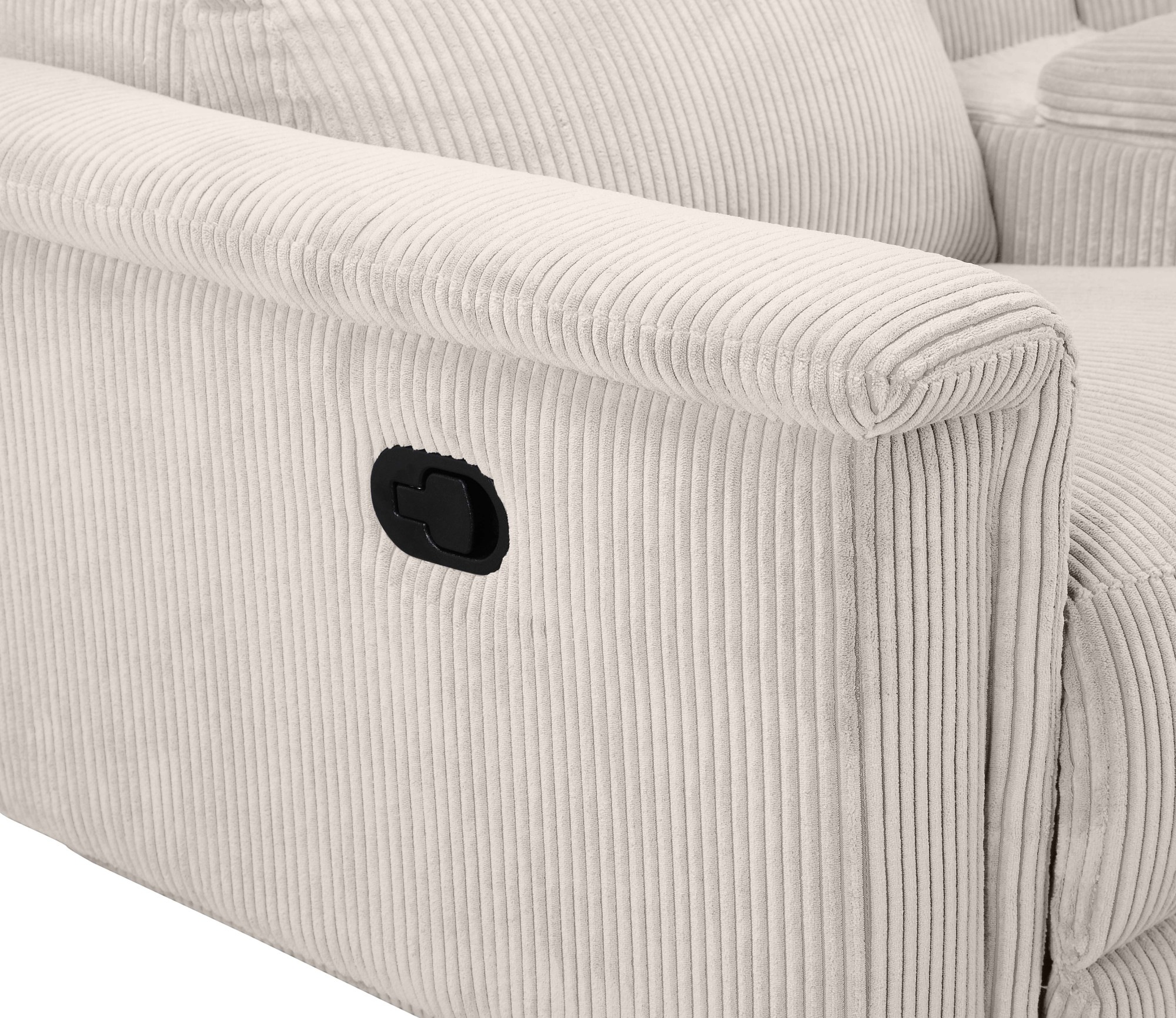 Places of Style 2-Sitzer »Lund in Cord, 2er-Kinosofa, TV-Sessel, Multimedia-Sofa, USB-A,«, m. elektrischer o. manueller Relaxfunktion, Getränkehalter u. Staufach