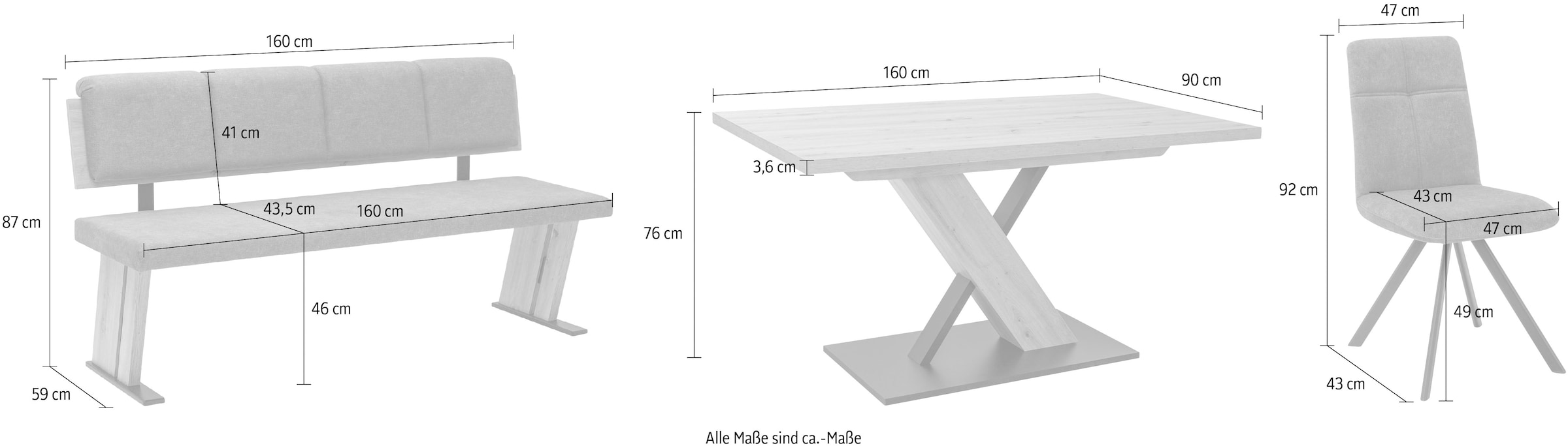 massivline&more Essgruppe »SK Kota« 4 tlg.