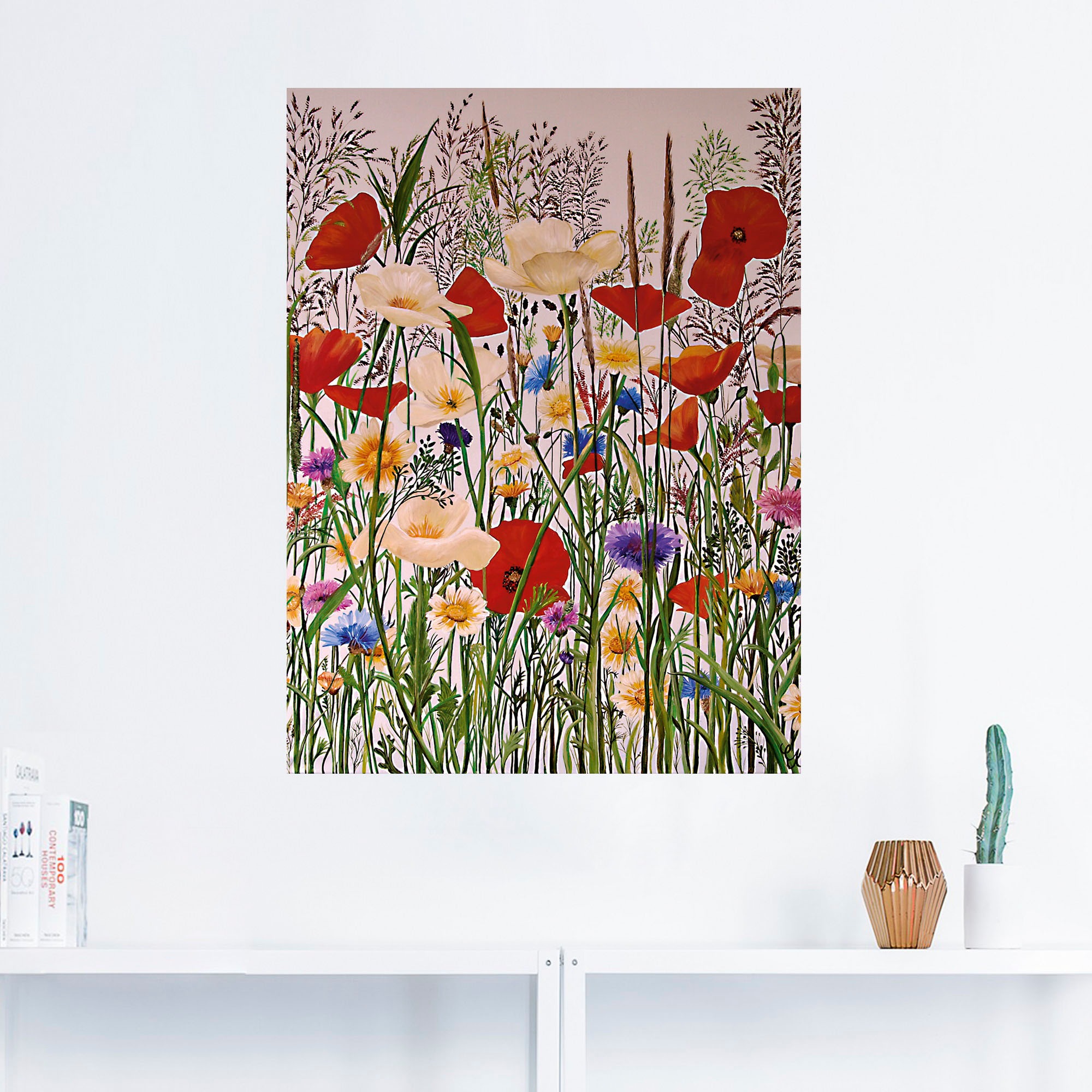 Artland Wandbild »Blumenwiese«, Baumbilder, (1 St.), als Leinwandbild, Wandaufkleber in verschied. Größen