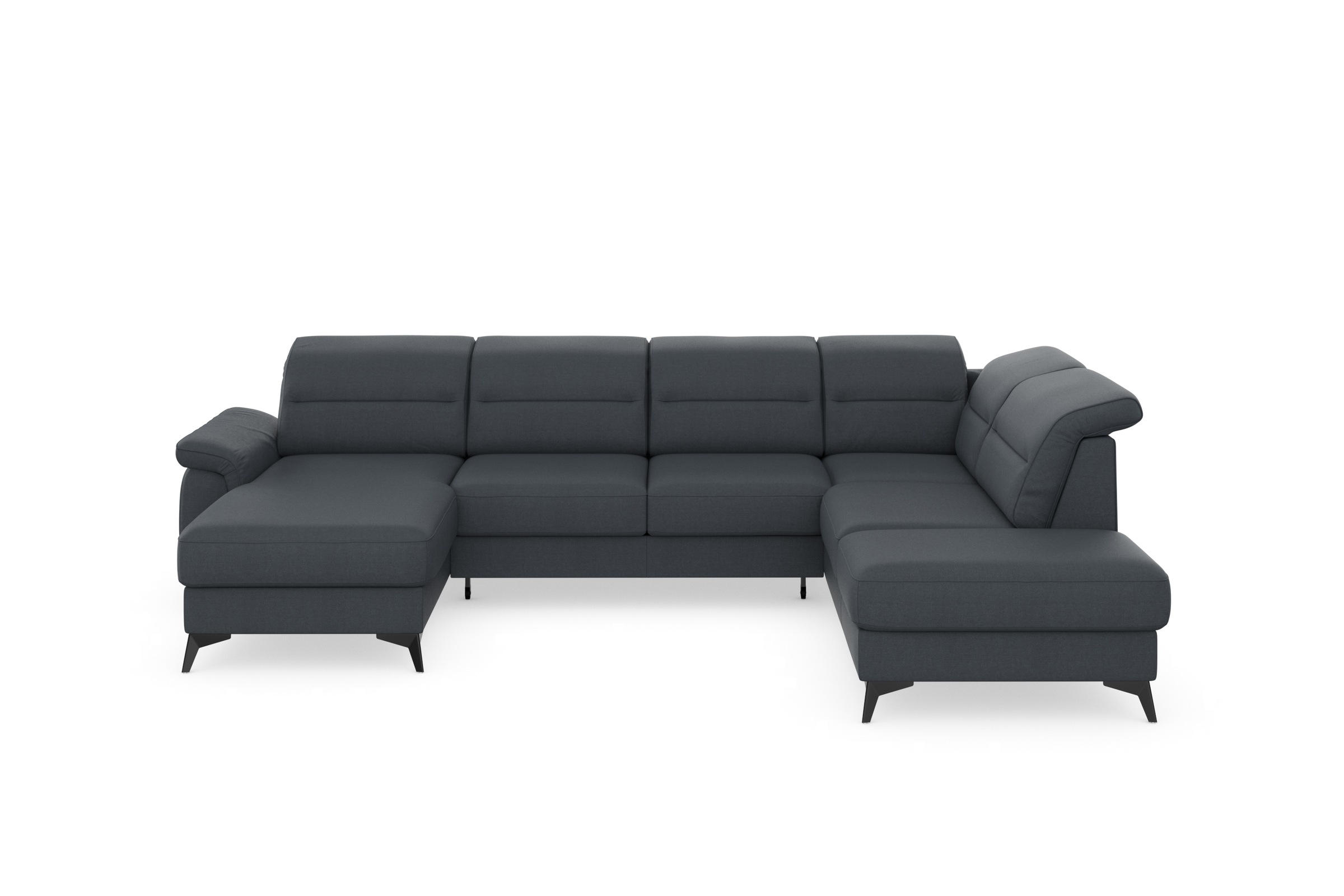 sit&more Wohnlandschaft »Sinatra U-Form«, optional mit Kopfteilverstellung und Armteilfunktion, Metallfüße