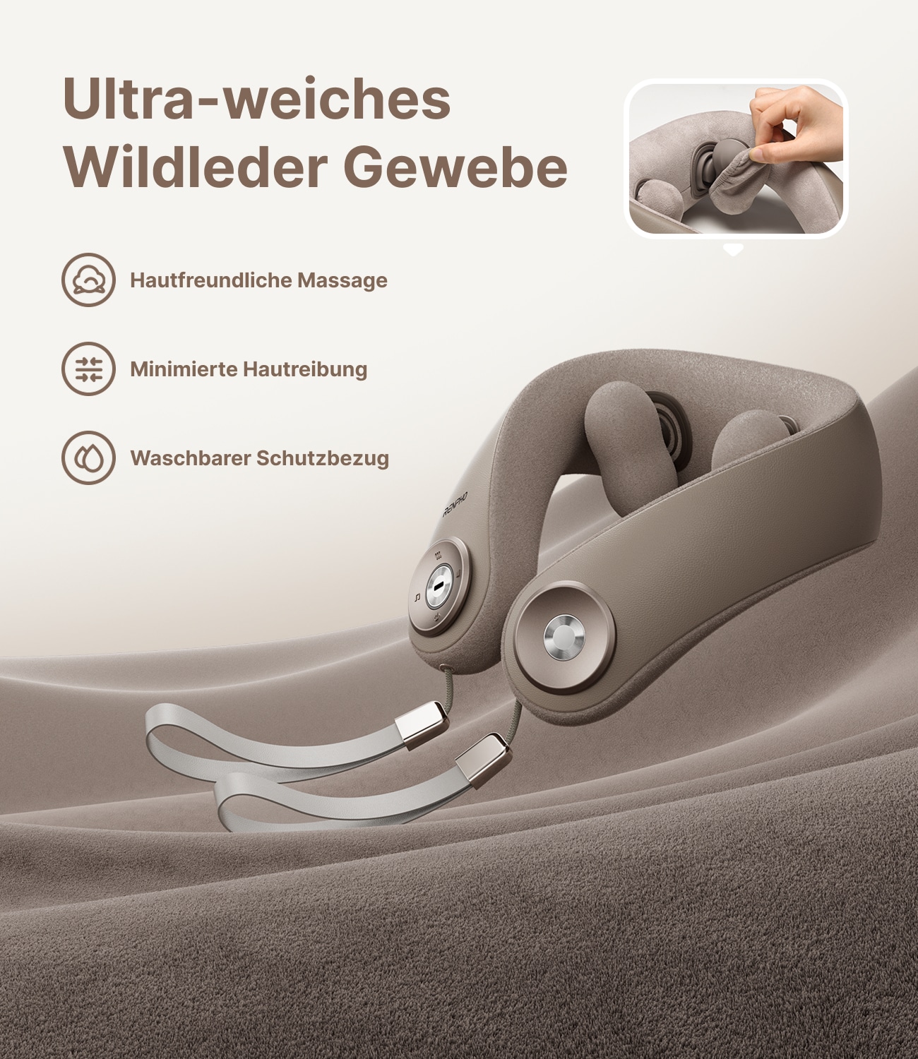 Renpho Massagegerät »R-L001 Nackenmassagegerät« Unterwegs Spannungen abbauen