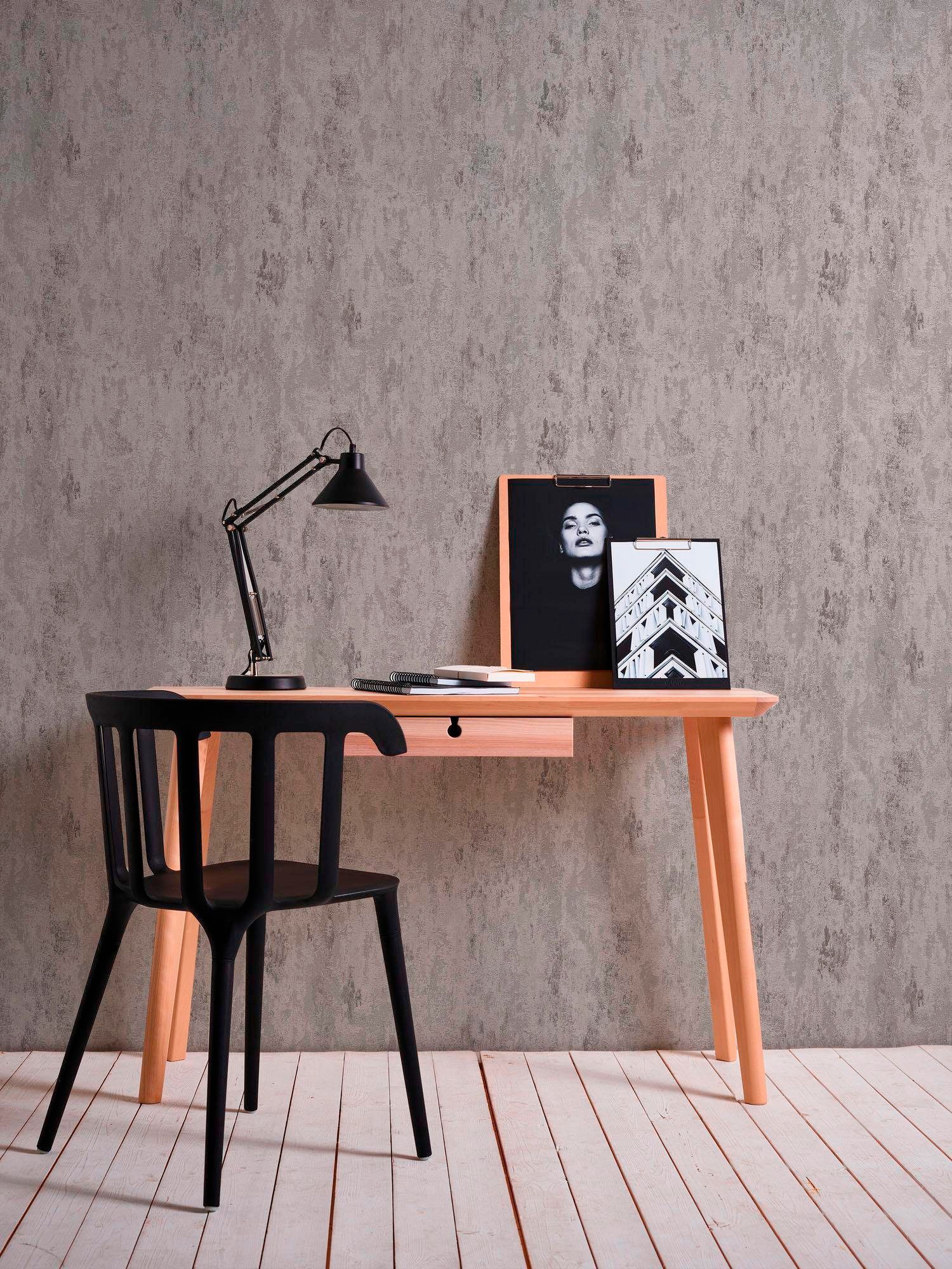 living walls Vliestapete »Il Decoro«, uni-einfarbig-unifarben, Uni Tapete einfarbig Metallic Tapeten Wohnzimmer Schlafzimmer Küche