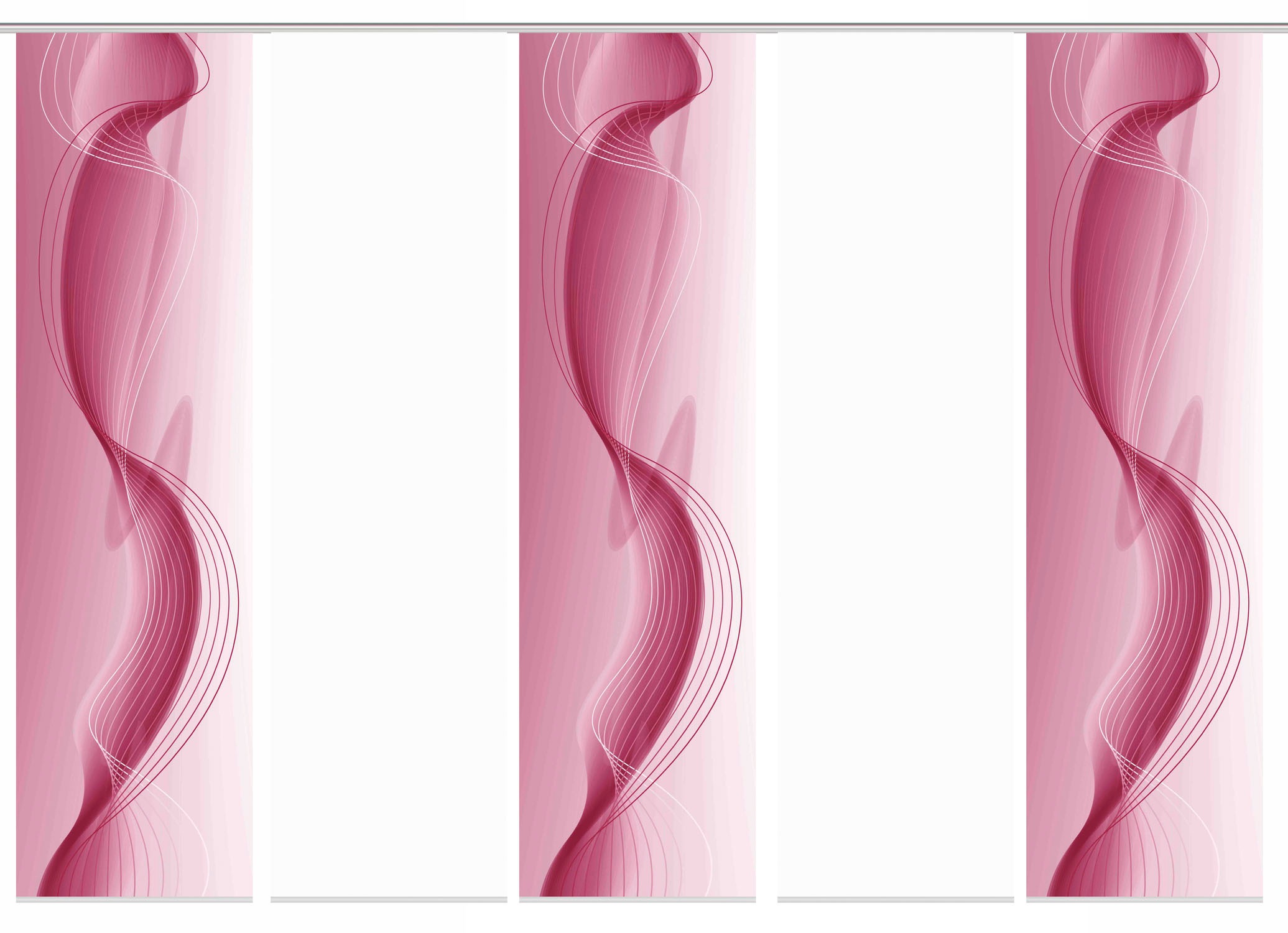 HOME WOHNIDEEN Schiebegardine »FILIZ 5er SET«, (5 St.), Schiebevorhang Digidruck 5er Set FILIZ