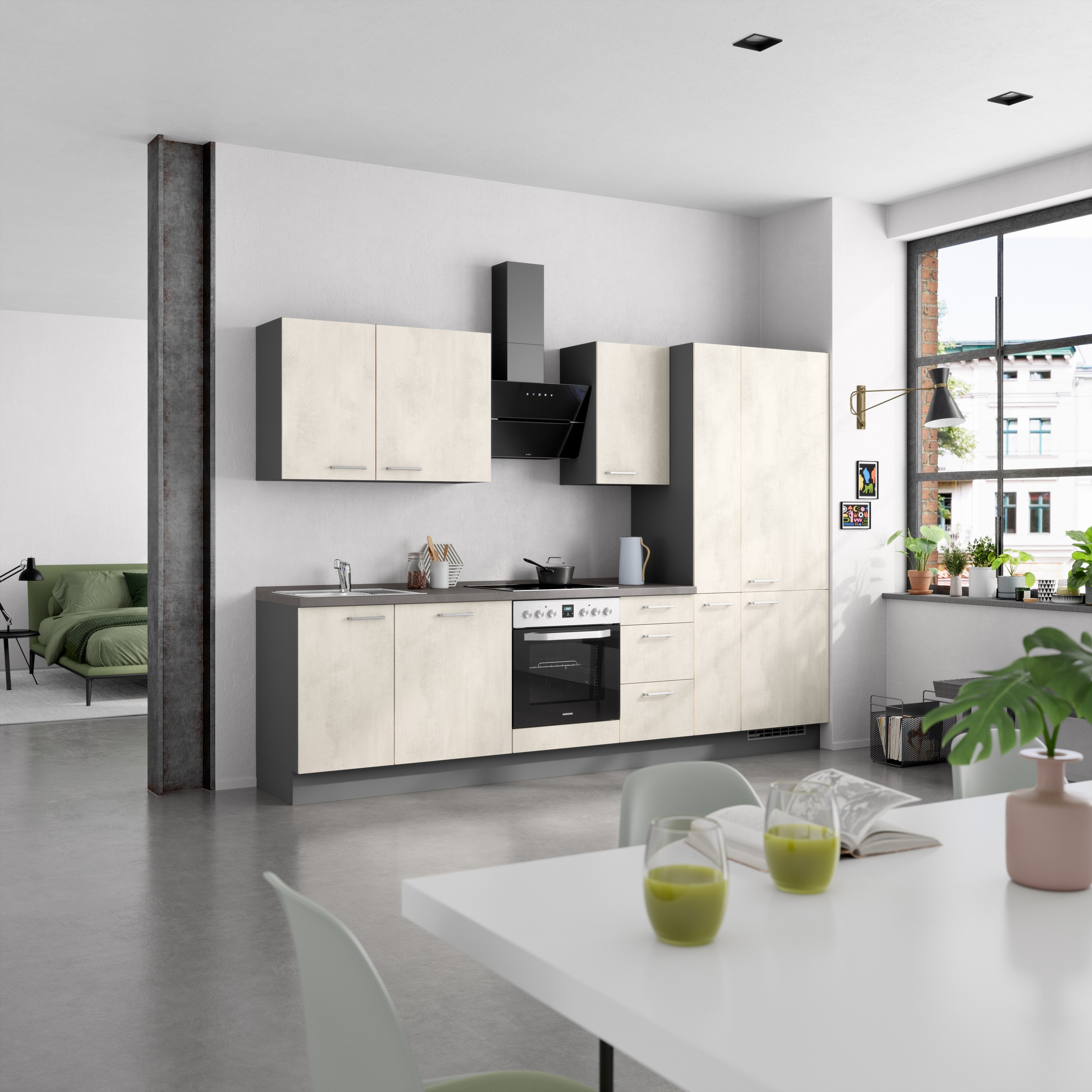 nobilia® Küchenzeile »"Riva II"« vormontiert, Ausrichtung wählbar, Breite 3 günstig online kaufen