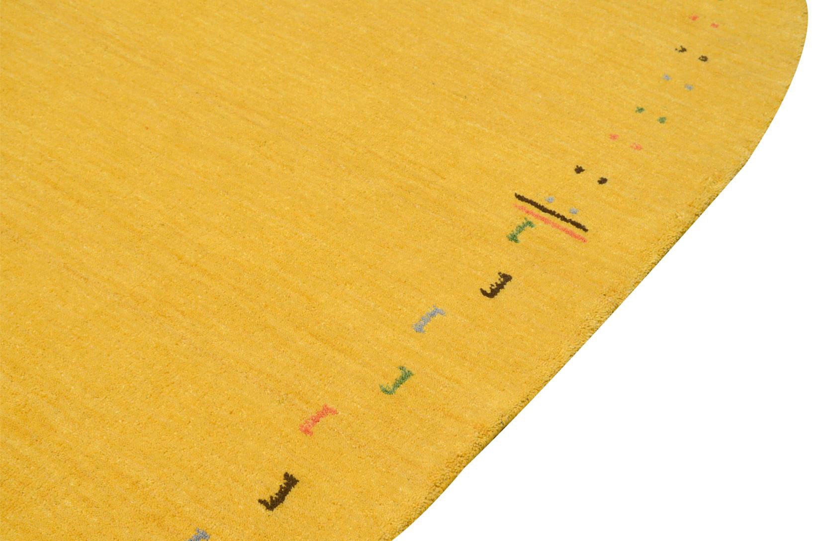 morgenland Wollteppich »GABBEH FEIN FENTH«, oval, 18 mm Höhe, reine Schurwolle bunte Bordüre, Wohnzimmer