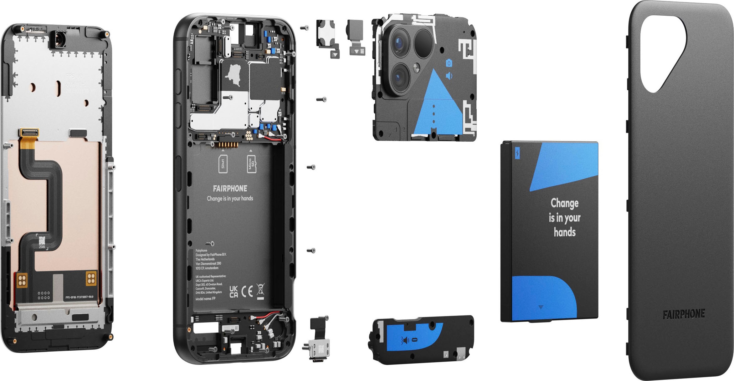 Fairphone Smartphone »FAIRPHONE 5«, matte black, 16,40 cm/6,46 Zoll, 256 GB Speicherplatz, 50 MP Kamera