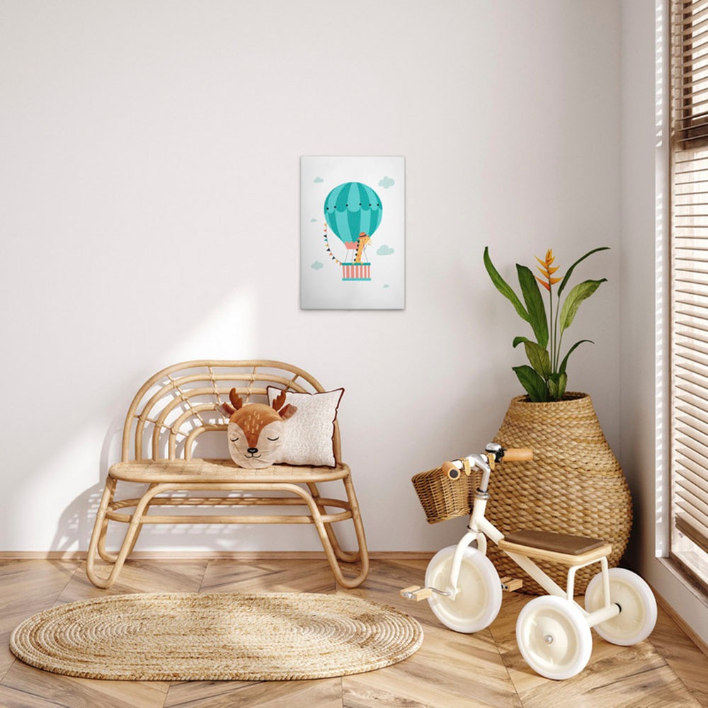 A.S. Création Leinwandbild »Animal Balloon 2 - Wandbild Weiß Grün Keilrahme günstig online kaufen