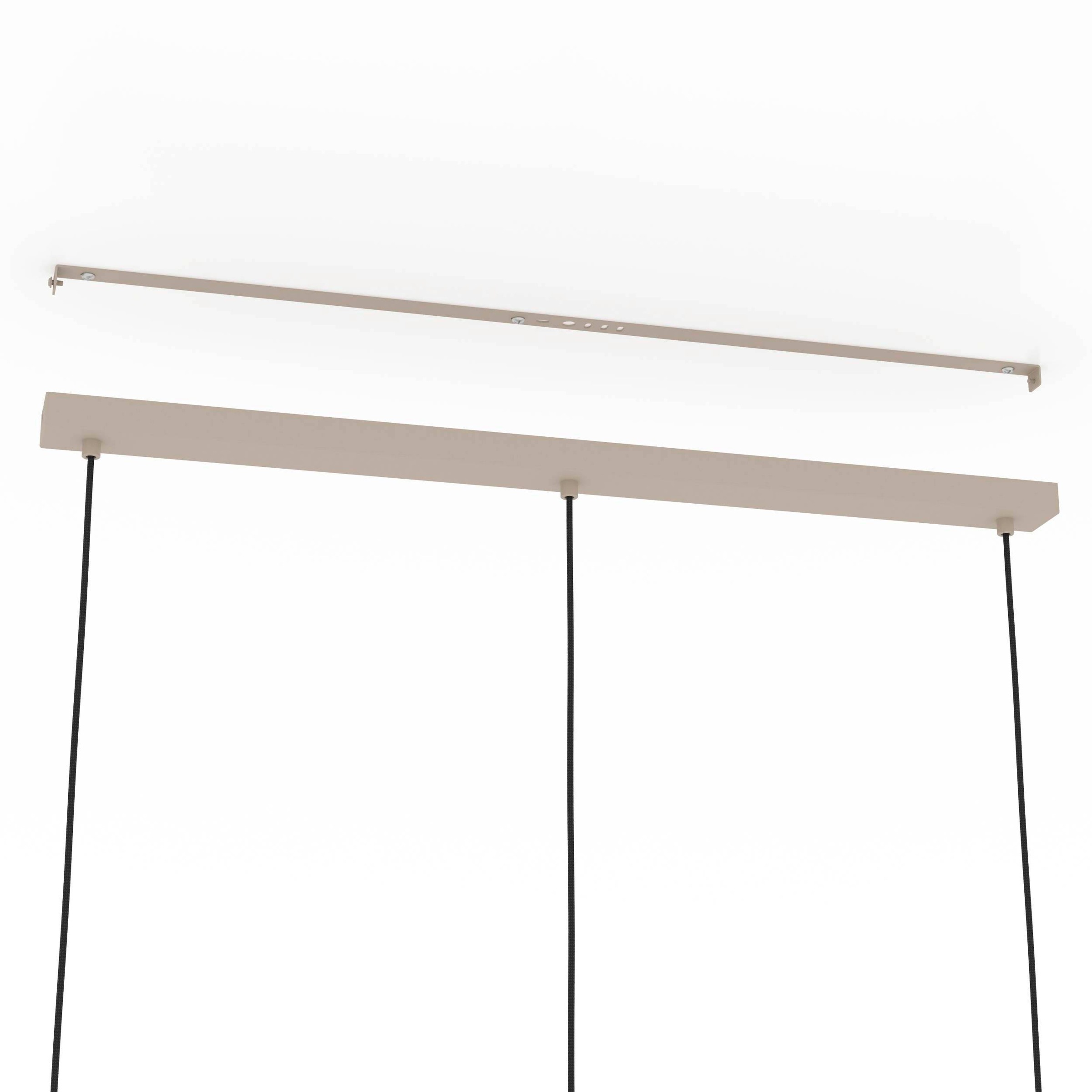 EGLO Pendelleuchte »Hängeleuchte ROMAZZINA, exkl. E27, Stahl in sandfarben, Pendellampe«, 3 flammig, Leuchtmittel E27 | ohne Leuchtmittel, Esszimmerlampe, 90x20x110cm, 3-flammig, modern, minimalistisch