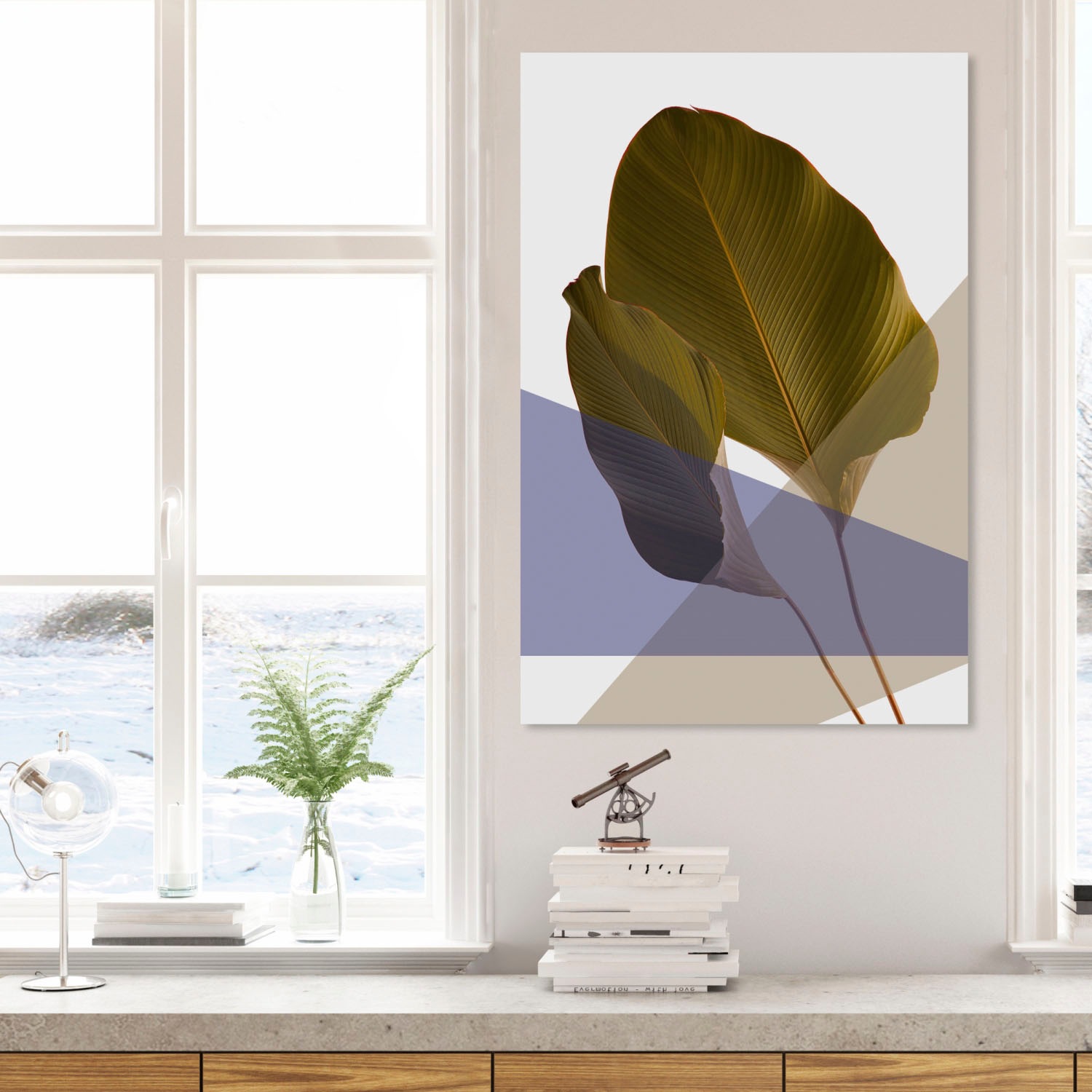 queence Acrylglasbild »Blätter«, Pflanzen-Pflanzenbilder-Kunst-Blätter-Blät günstig online kaufen