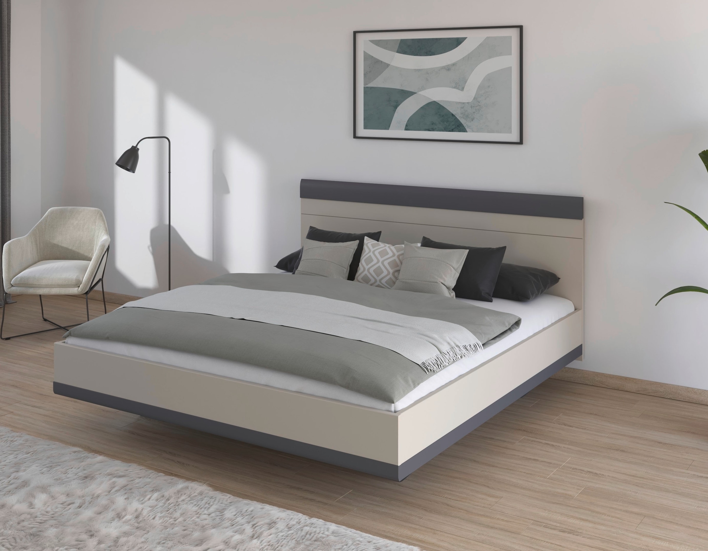 rauch Futonbett »Bett Doppelbett Holzbett SAJO«, mit Farb-Absetzungen in komfortabler Sitzhöhe MADE IN GERMANY